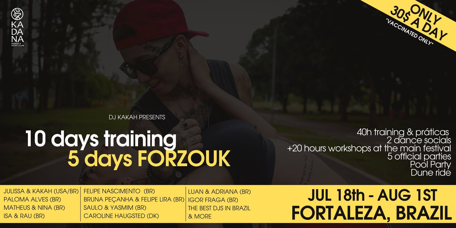 15 DAYS ZOUK TRAINING IN FORTALEZA