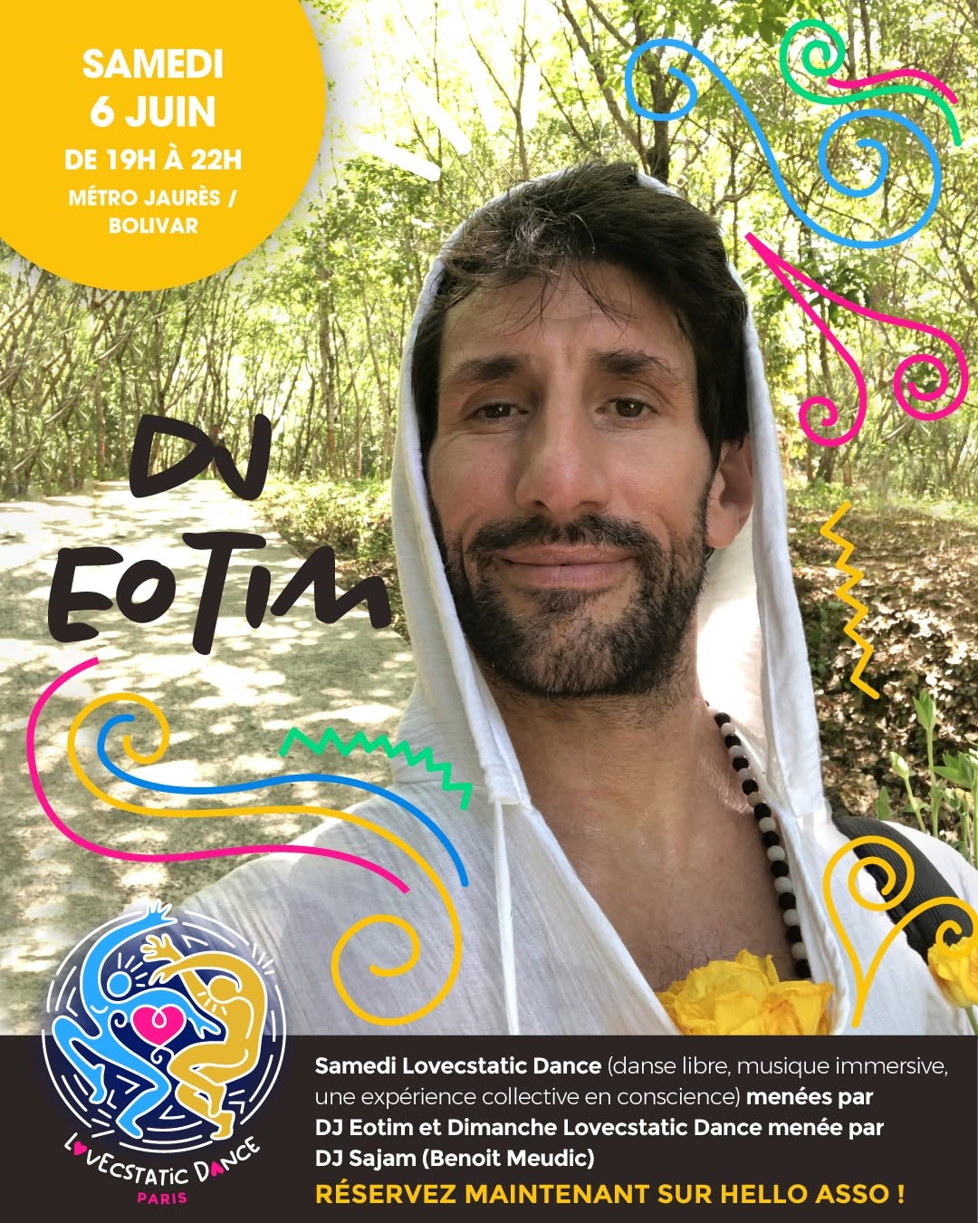 Ecstatic Dance Paris 2026 Soirée Danse Consciente & Libre 6 Juin 75019