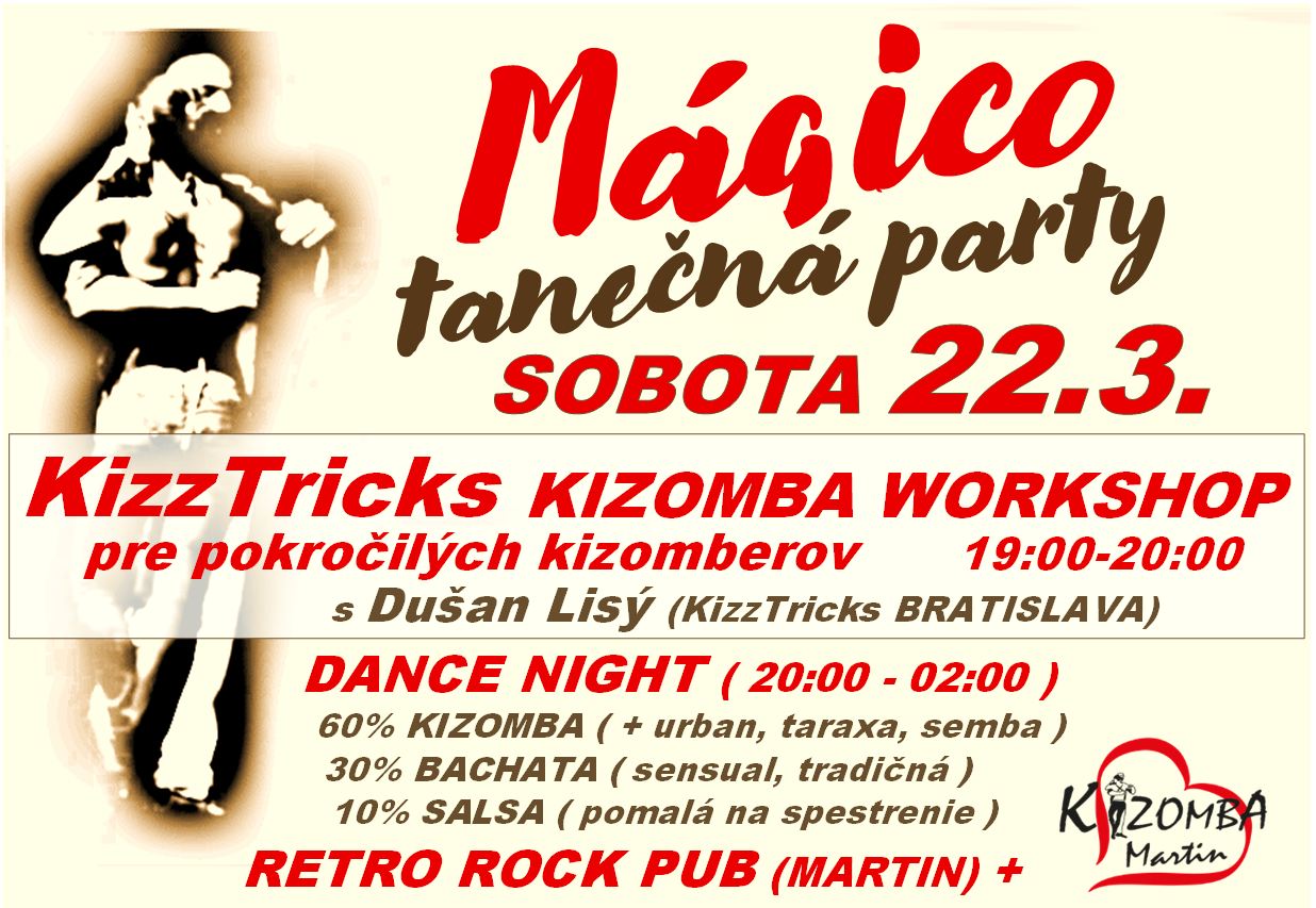 KizzTricks kizomba workshop pre Mágico party