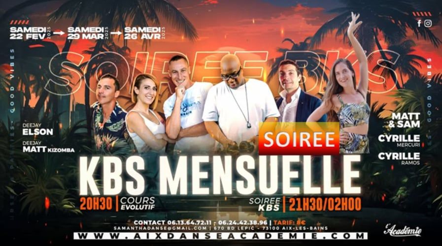 Soirée KBS à L'Académie - Aix les Bains