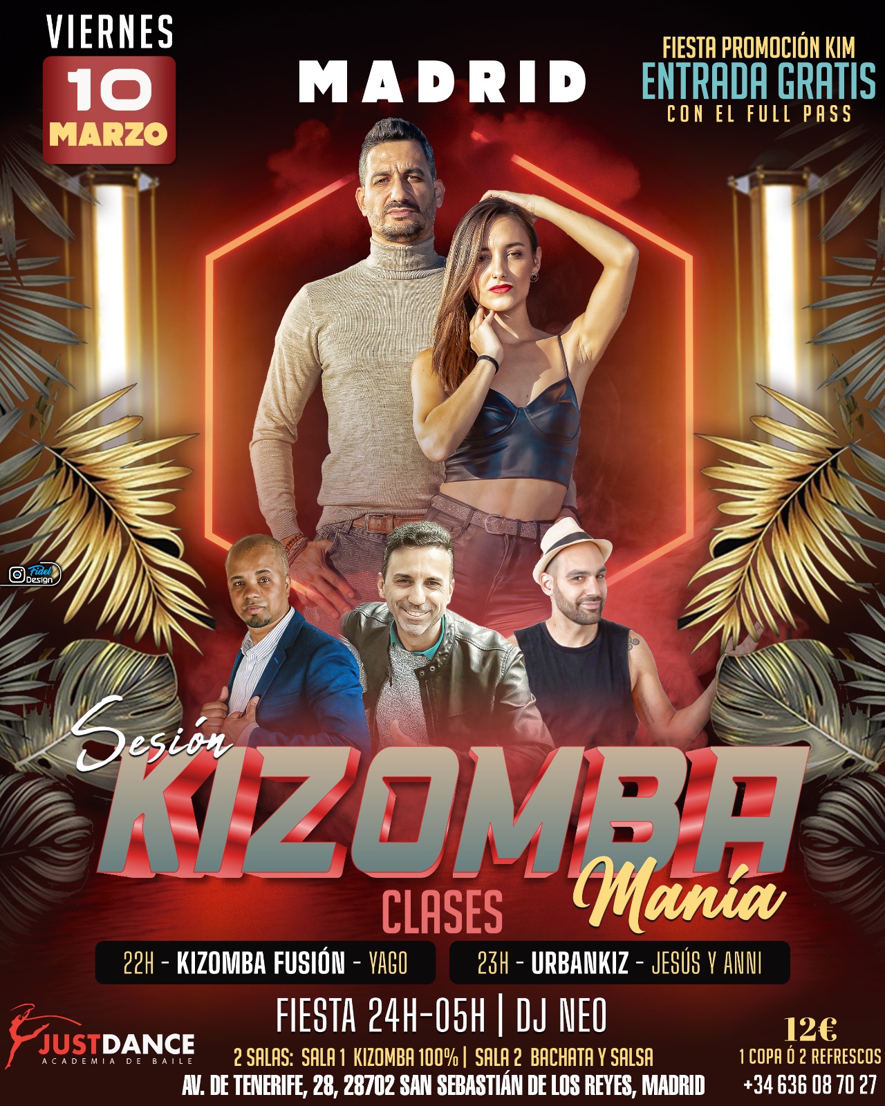 Kizomba-Manía MADRID - Viernes 10 Marzo