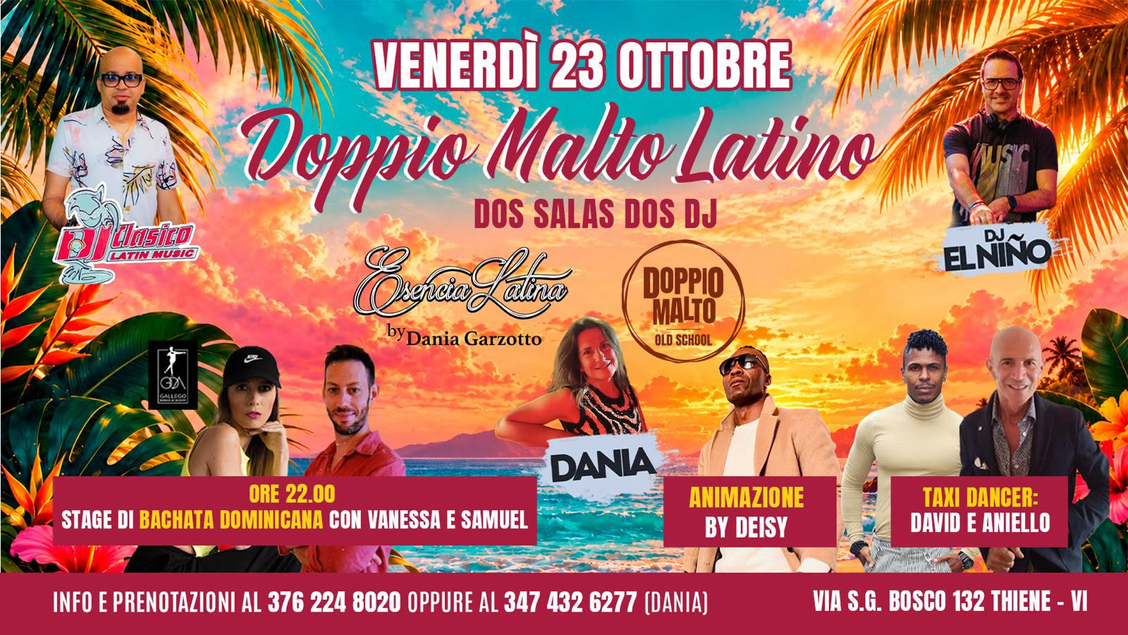 🌴🔥 DOPPIO MALTO LATINO VENERDÌ 23 OTTOBRE DOS SALAS, DOS DJ 💃🕺