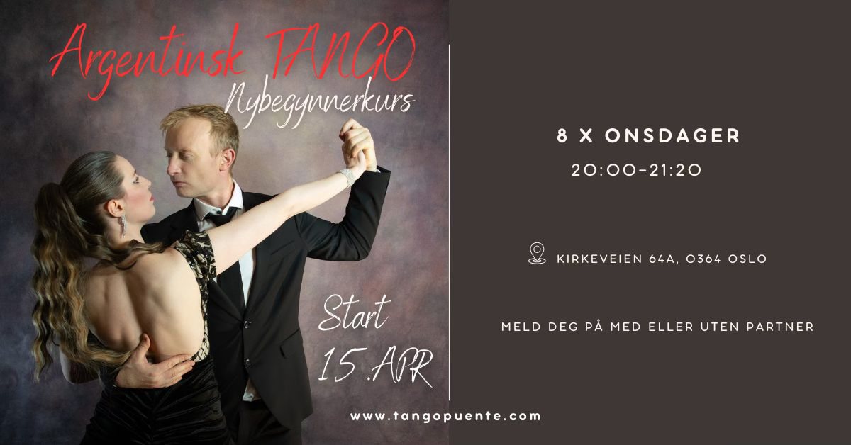 Argentinsk Tango Nybegynner kurs- START 15.apr
