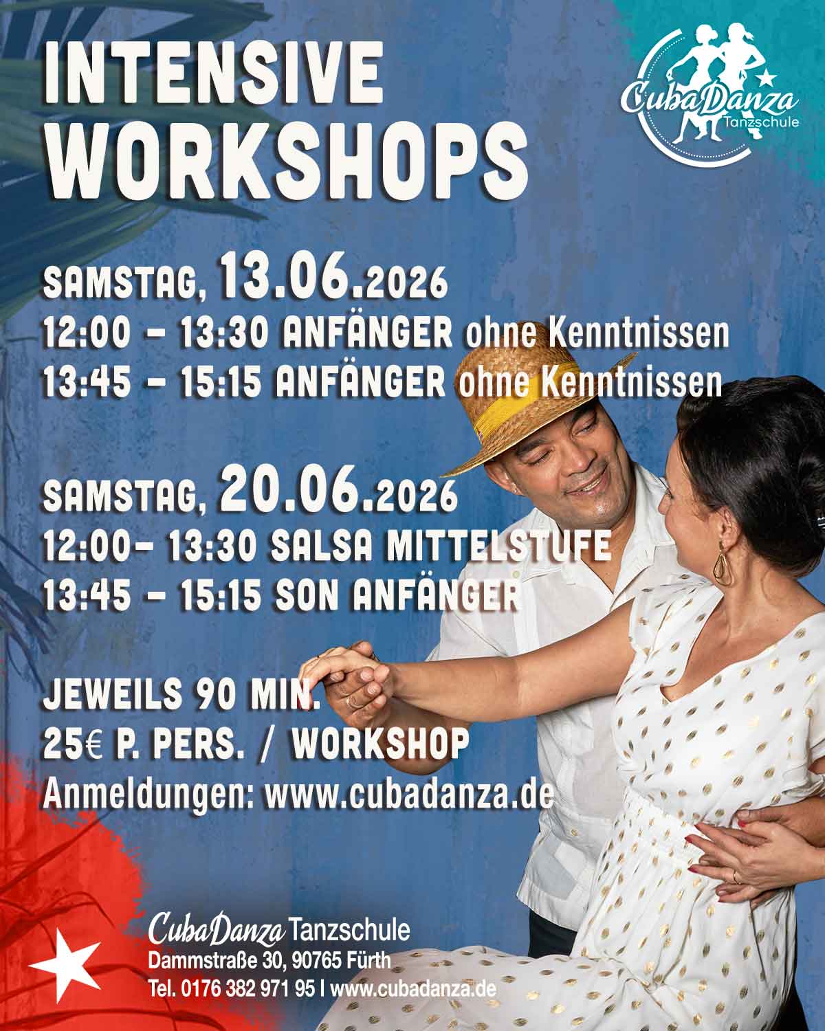 Intensive Workshops Salsa Cubana Anfänger, Mittelstuffe und Son Cubano Anfänger