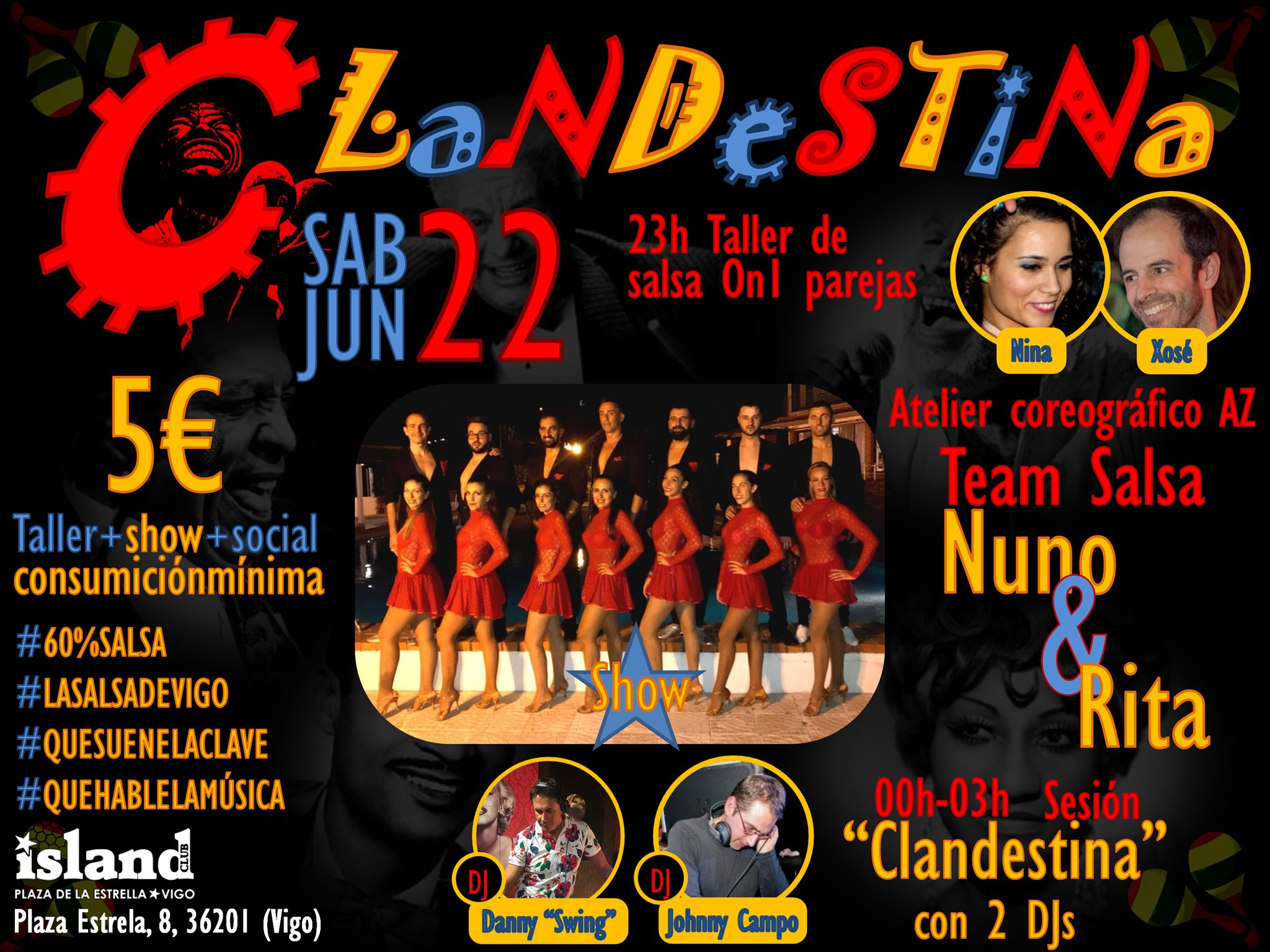 Clandestina V 2.5 - Taller salsa On1 y show Team Salsa Nuno&Rita