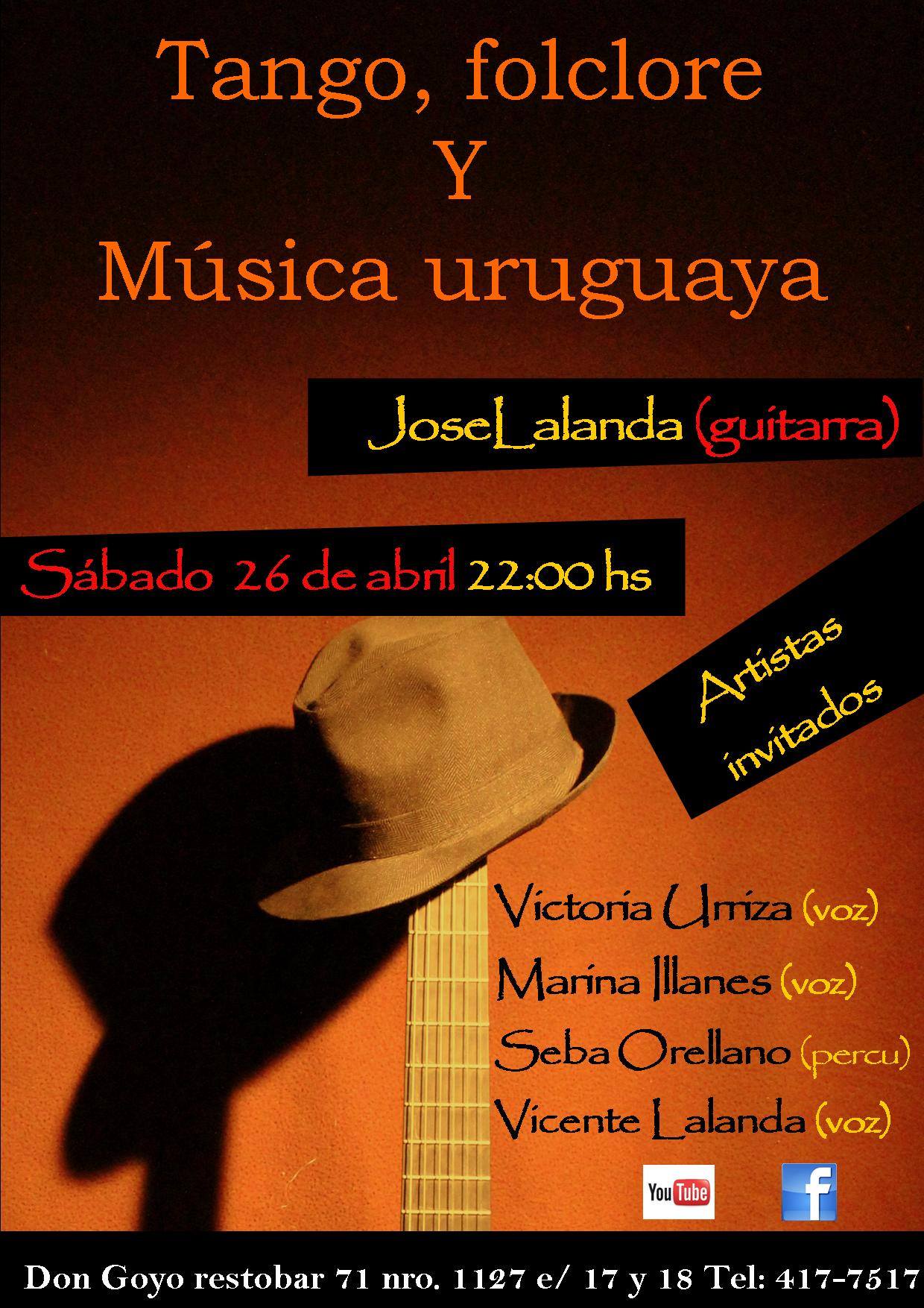 Tango, folclore y canciones uruguayas
