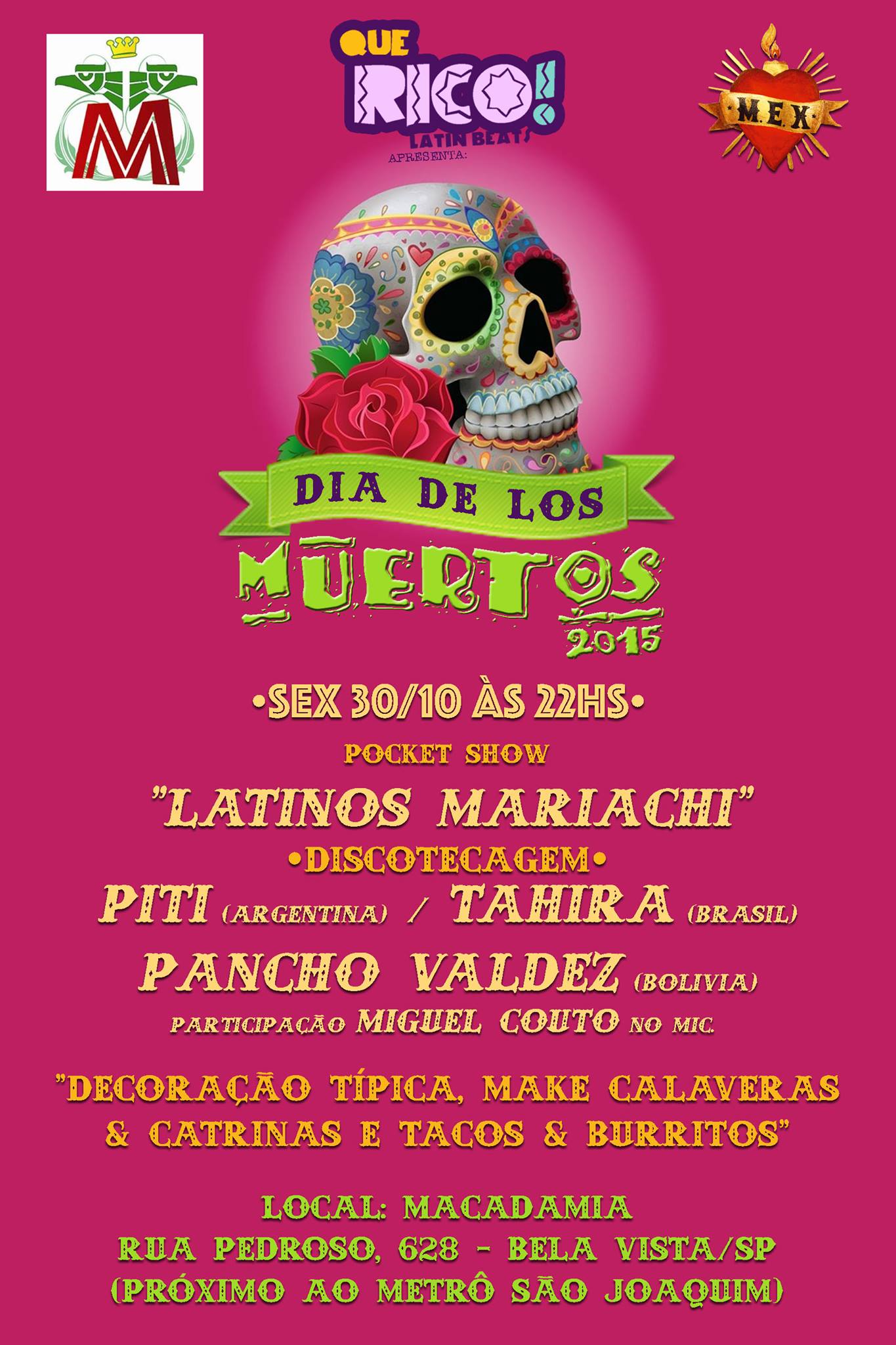 Hoje! DIA DE LOS MUERTOS 2015
