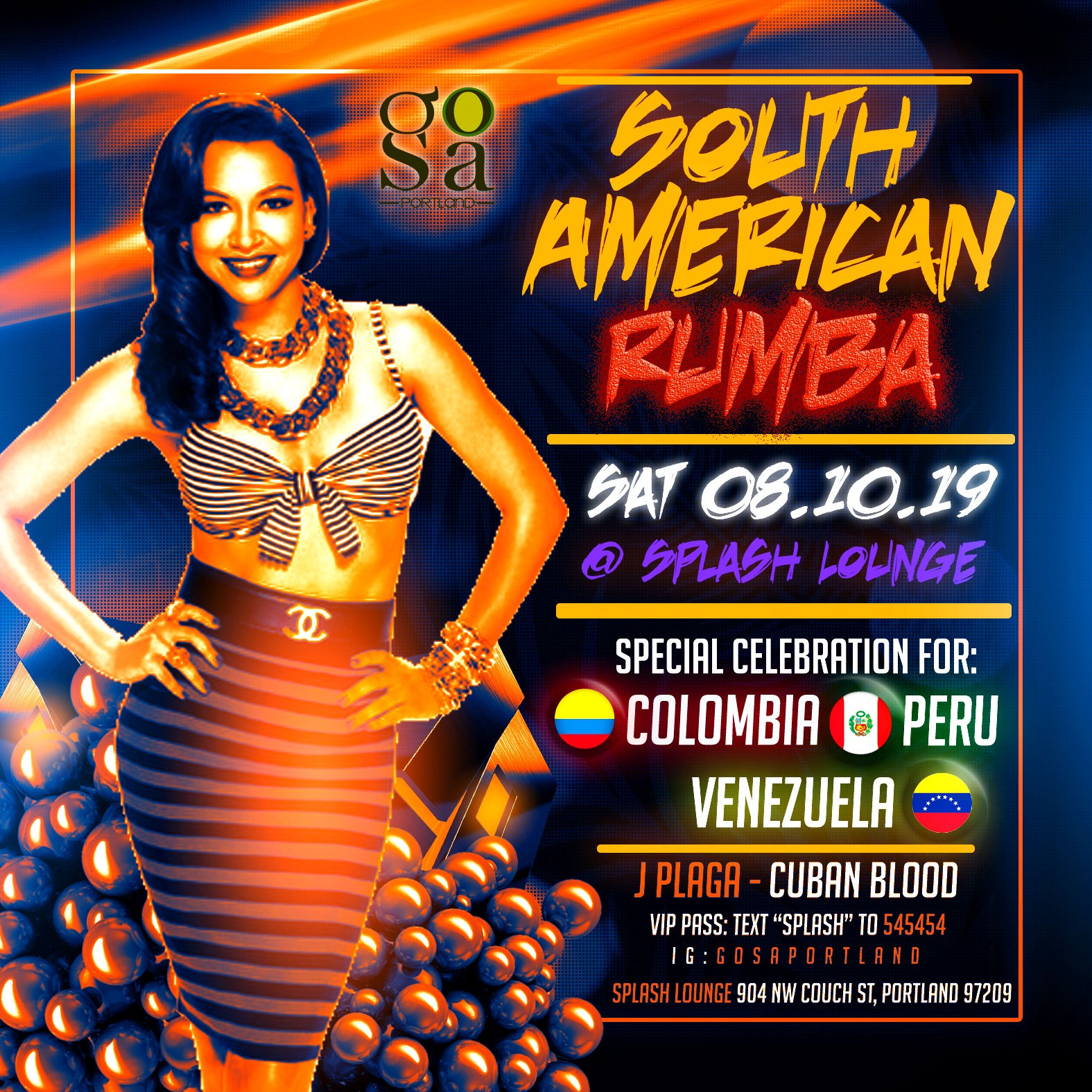 South American Rumba" at Splash Lounge
