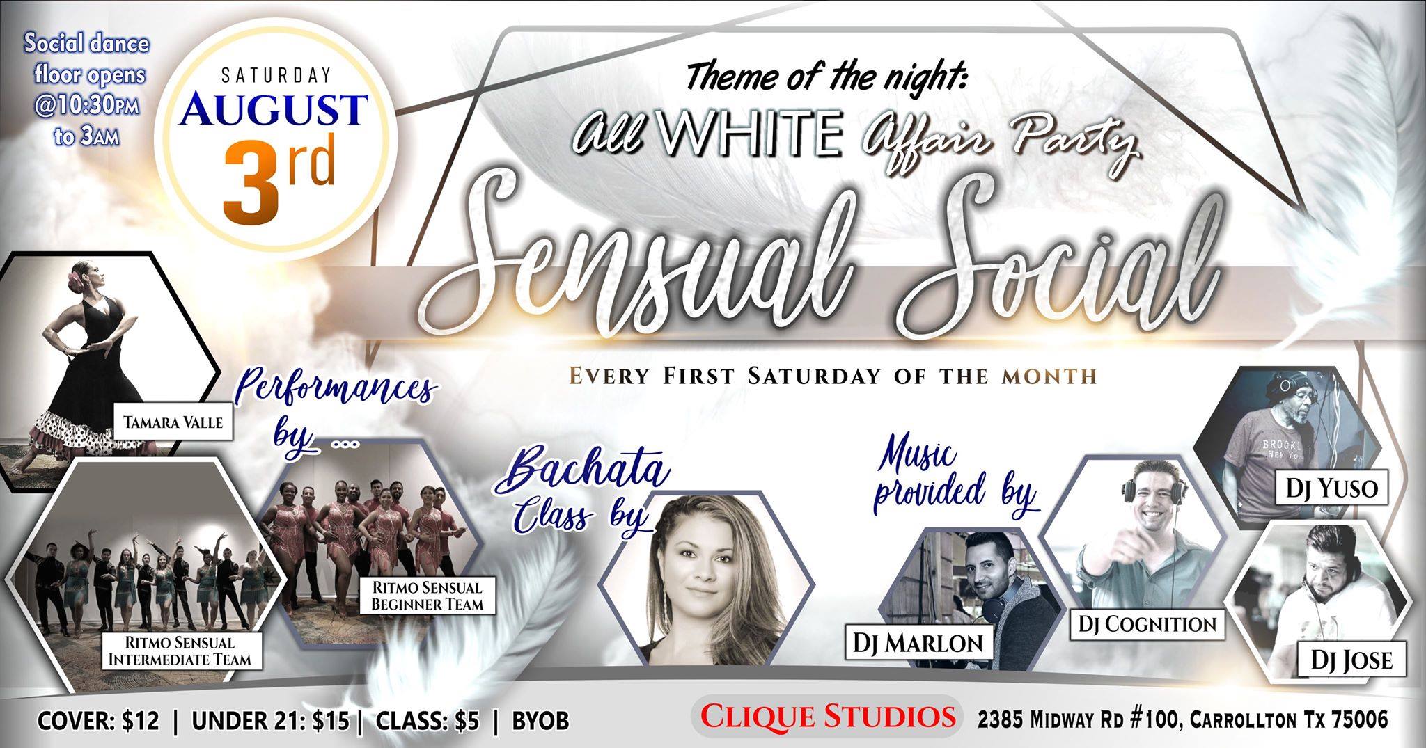 Sensual Social - Aug All White Affair Theme