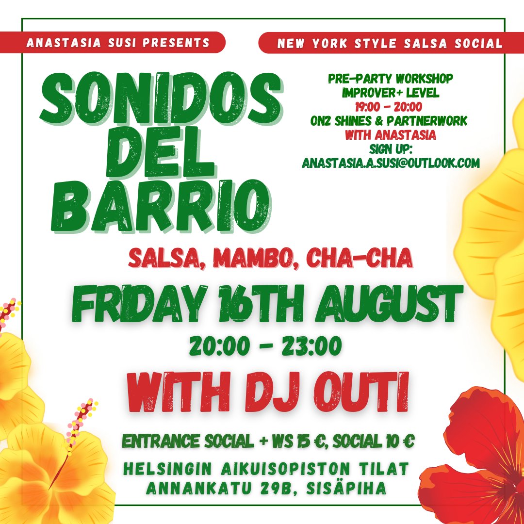 Sonidos del Barrio Social HELSINKI EDITION 16th August