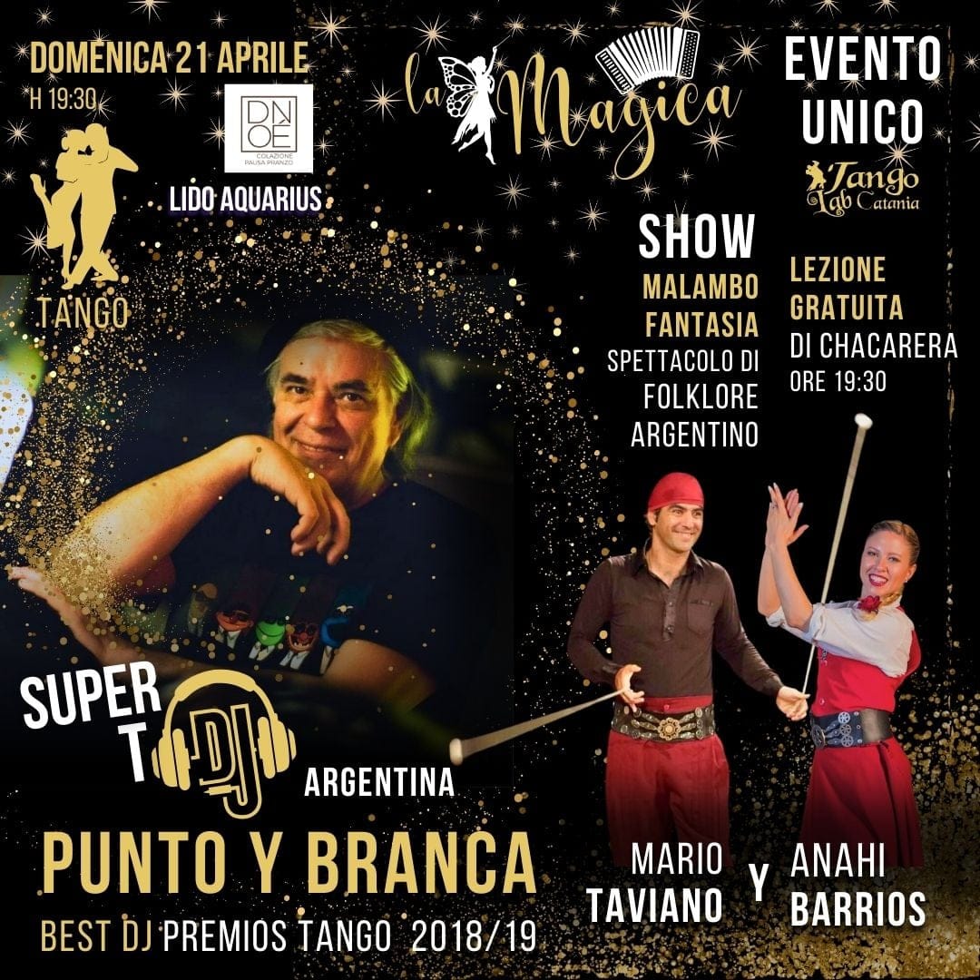 Domenica 21 Aprile Speciale "Magica Edition con Super TDj PUNTO Y BRANCA presso Aquarius a Catania!