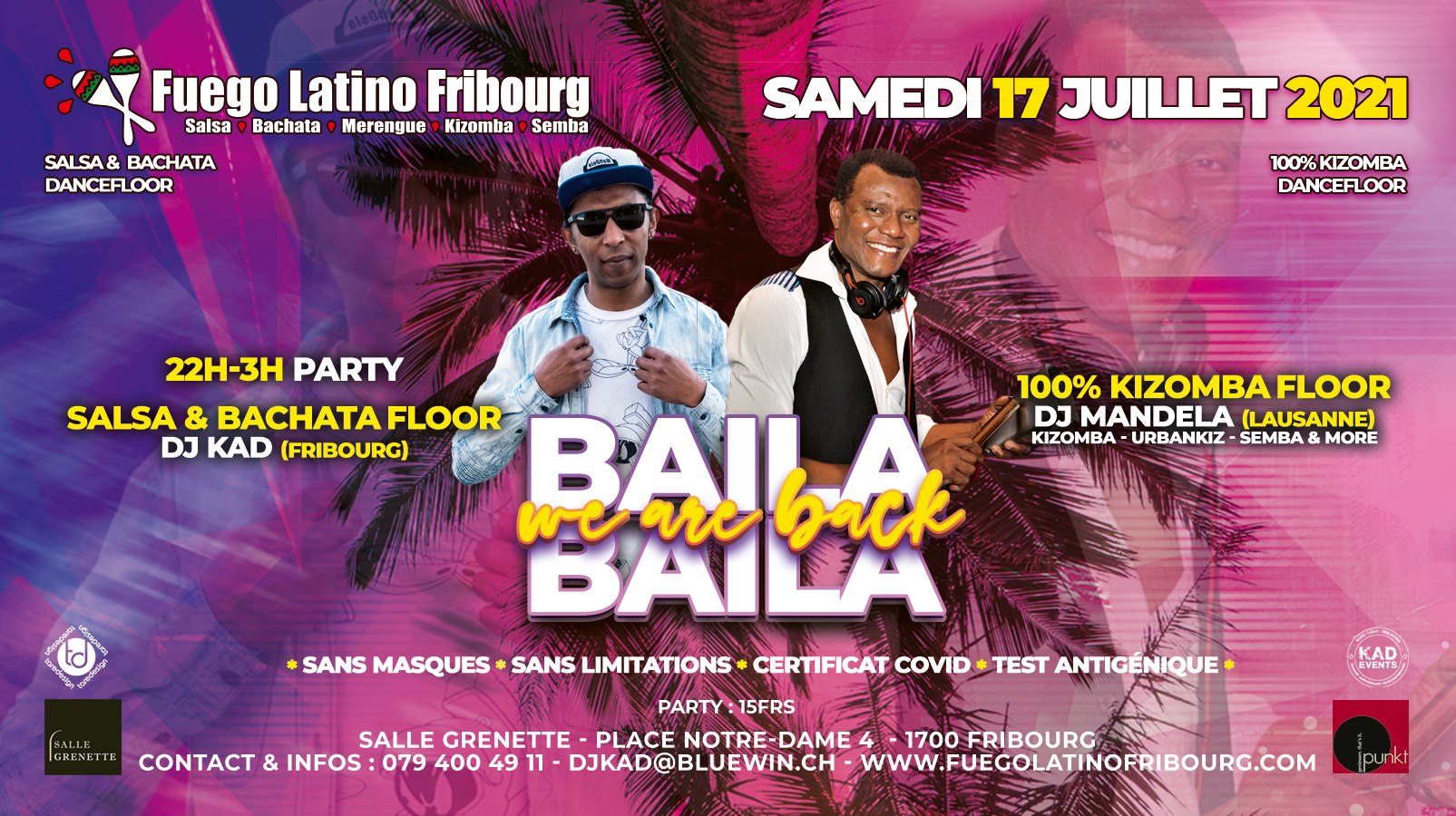 ☆☆☆ Fuego Latino "Baila Baila !!!" Sam. 17 Juillet 2021 :: Salle Grenette☆☆☆
