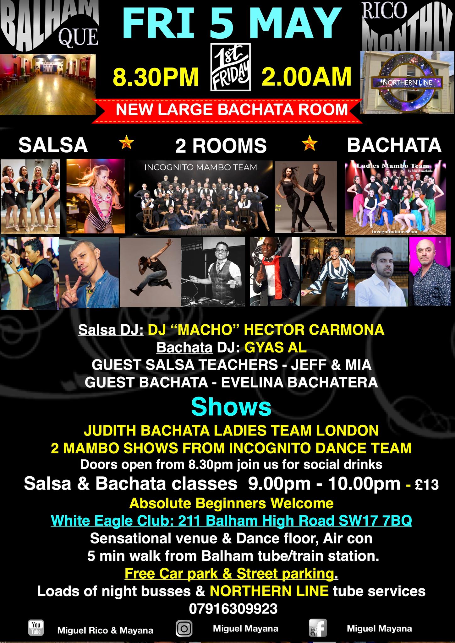 "QUE RICO MAMITA" - SALSA & BACHATA PARTY - FRI 5TH MAY