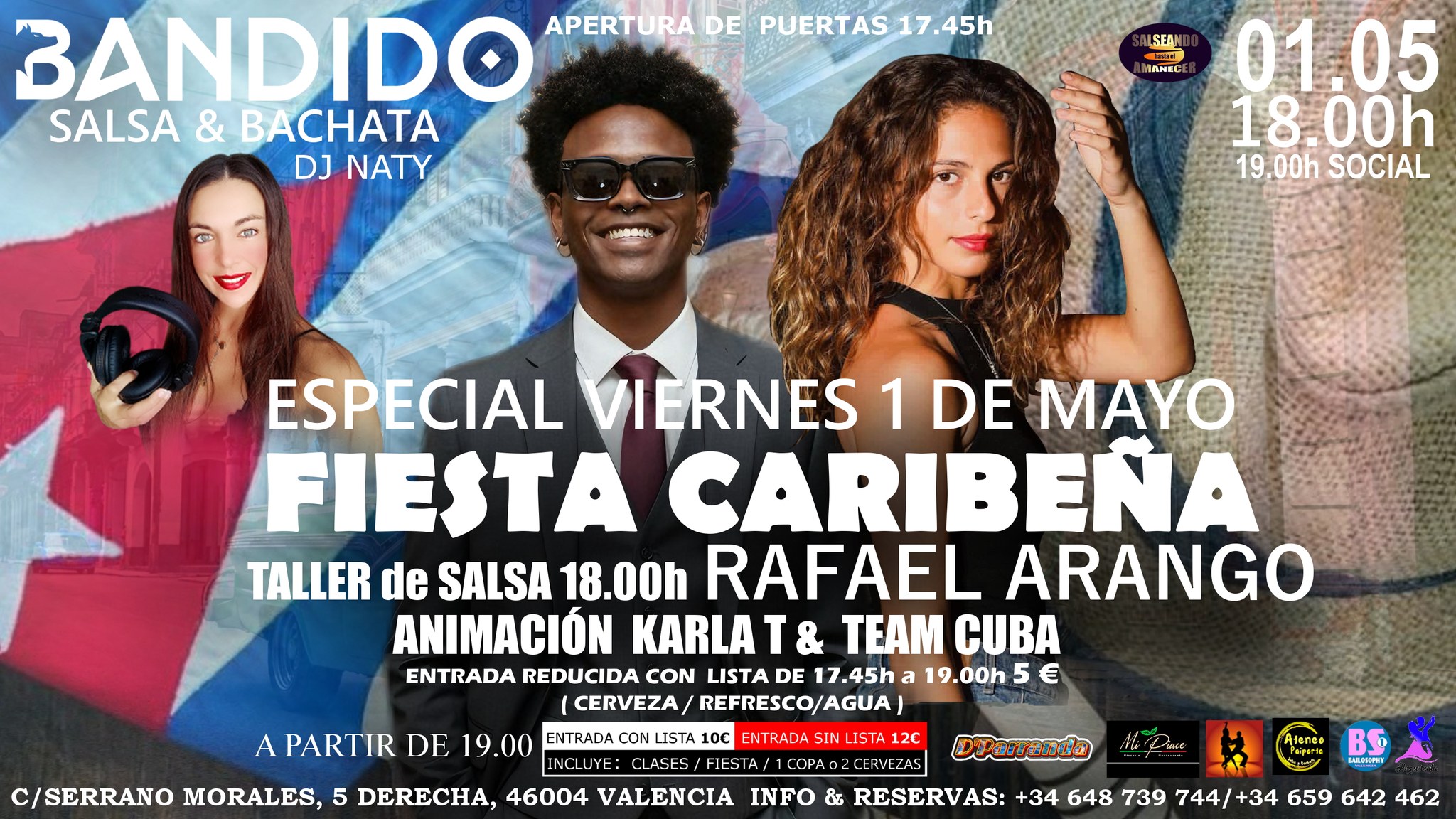 FIESTA CARIBEÑA ESPECIAL VIERNES 1 DE MAYO