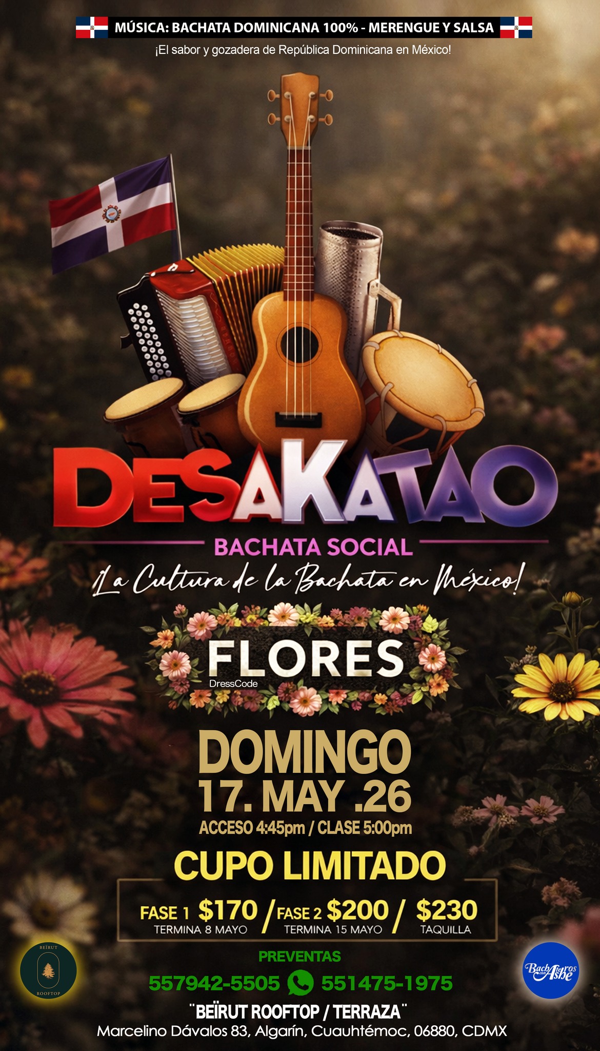 Desakatao Bachata Social ¨FLORES¨ 17 de Mayo