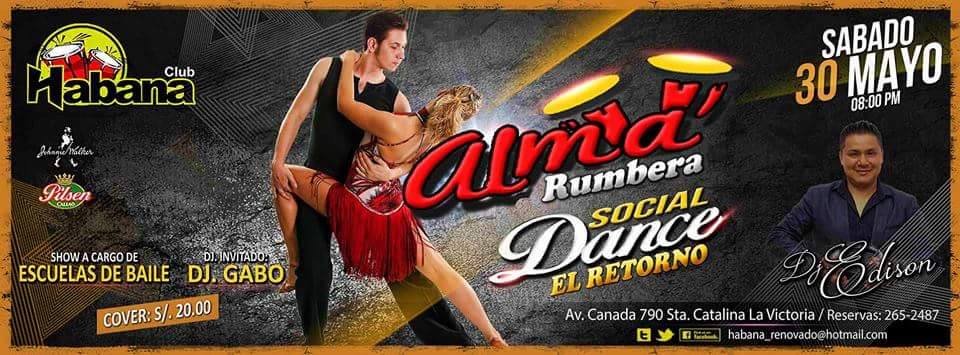 SABADO 30 MAYO 9PM ALMA RUMBERA EL RETORNO