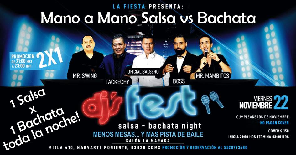Noche de Salsa y Bachata "Los mejores dj's"