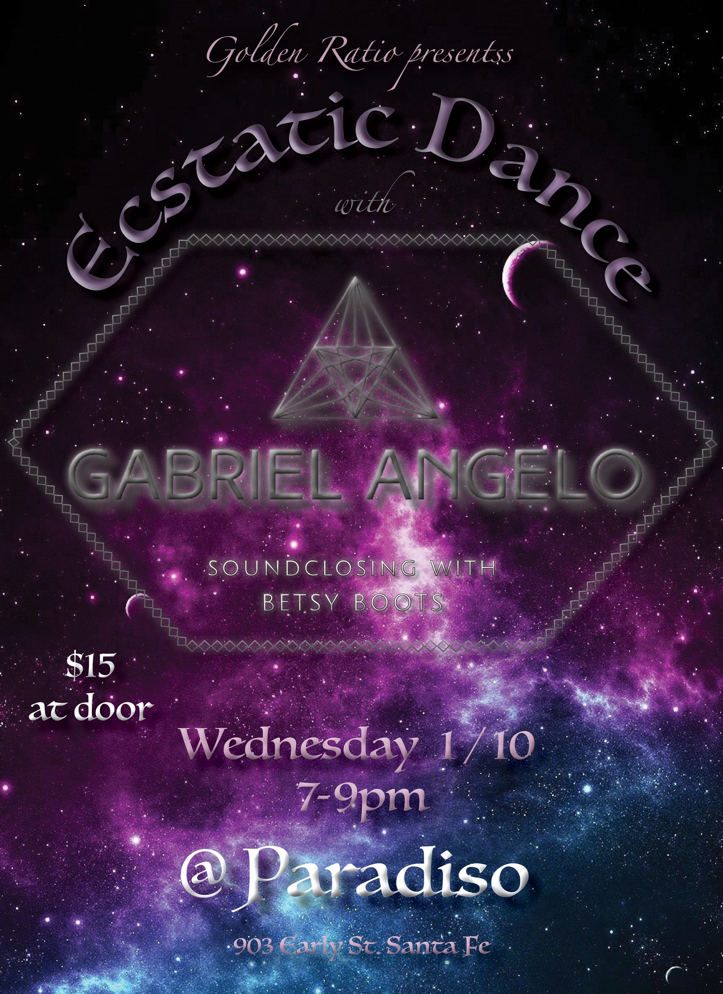 Ecstatic Dance with Dj Gabriel Angelo Soundclosing w Betsy Boots