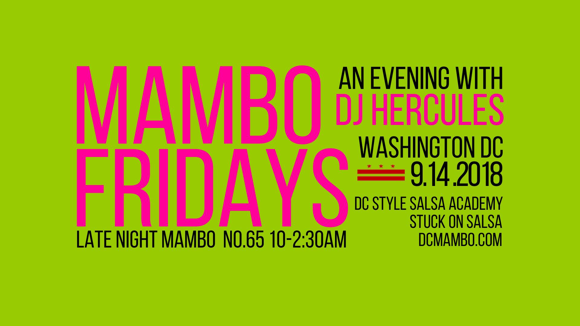 Mambo Fridays No.65 - Sept 14th Guest List!
