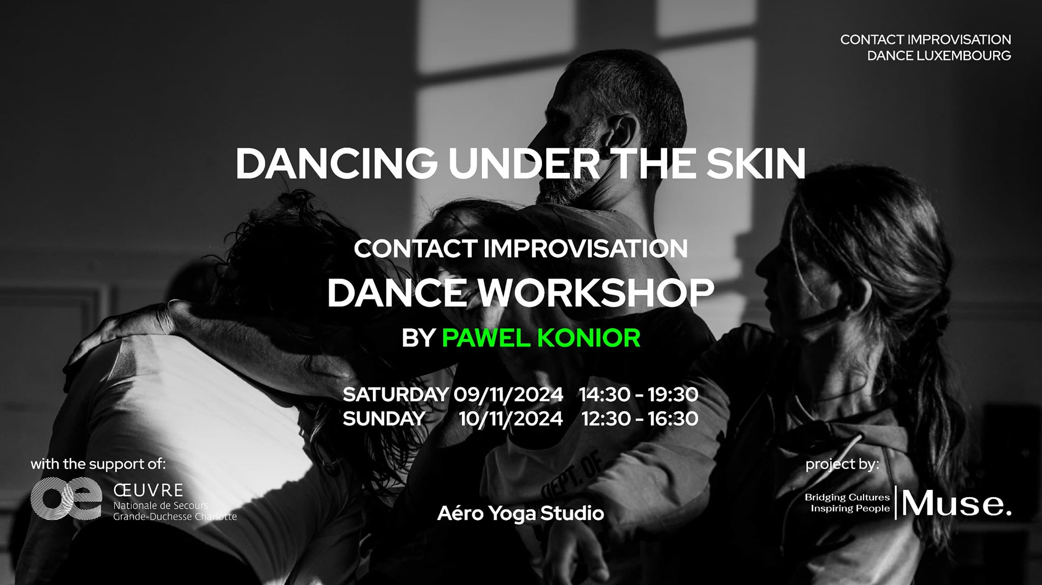 "DANCING UNDER THE SKIN" Contact Improvisation Dance Workshop with PAWEL KONIOR