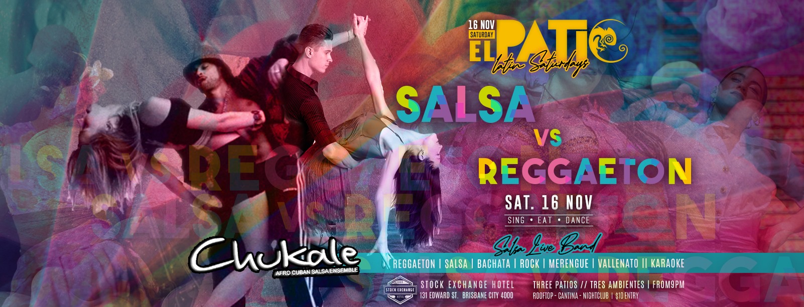 Salsa Vs Reggaeton at El Patio Live Salsa band & Djs