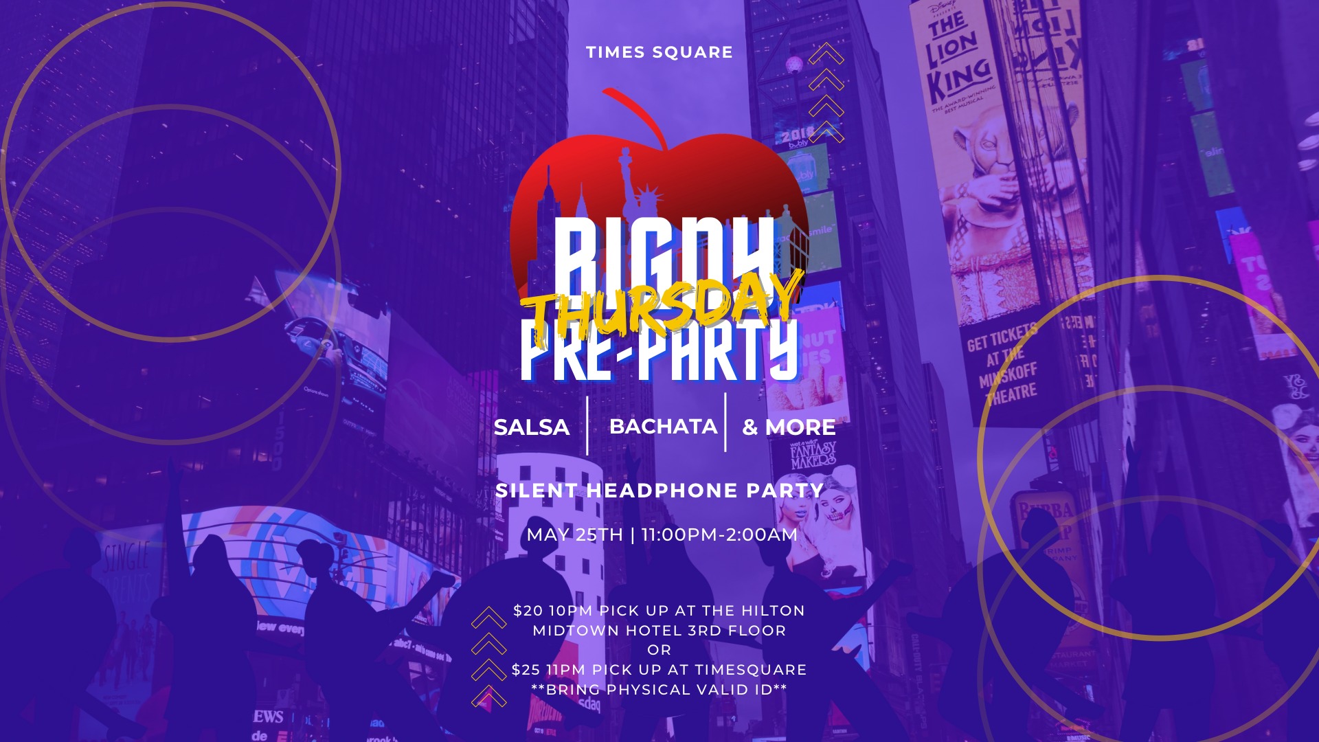 THURSDAY PRE_PARTY! Times Square SILENT HEADPHONE PARTY