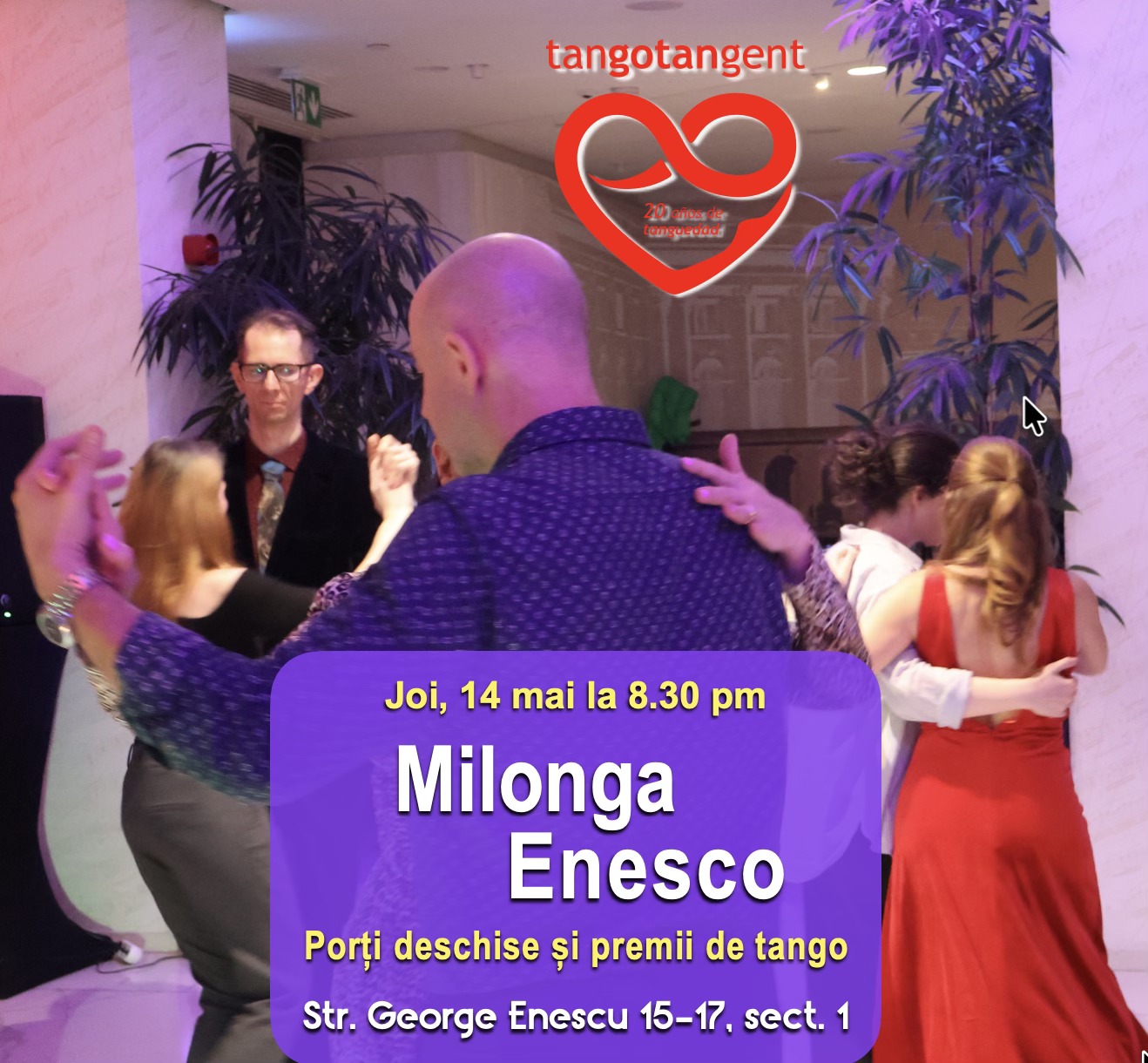 Premii și porți deschise la Milonga Enesco - serată de tango argentinian!
