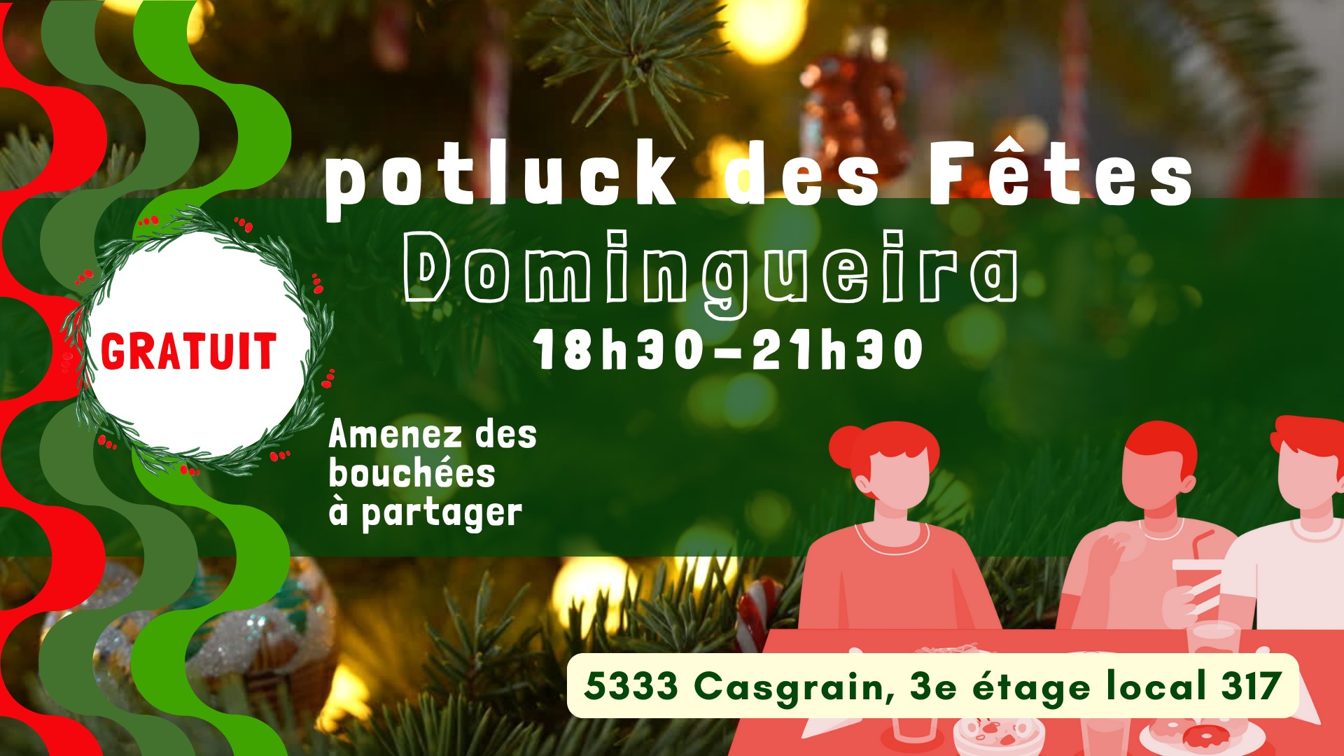 Domingueira des Fêtes - potluck et danse