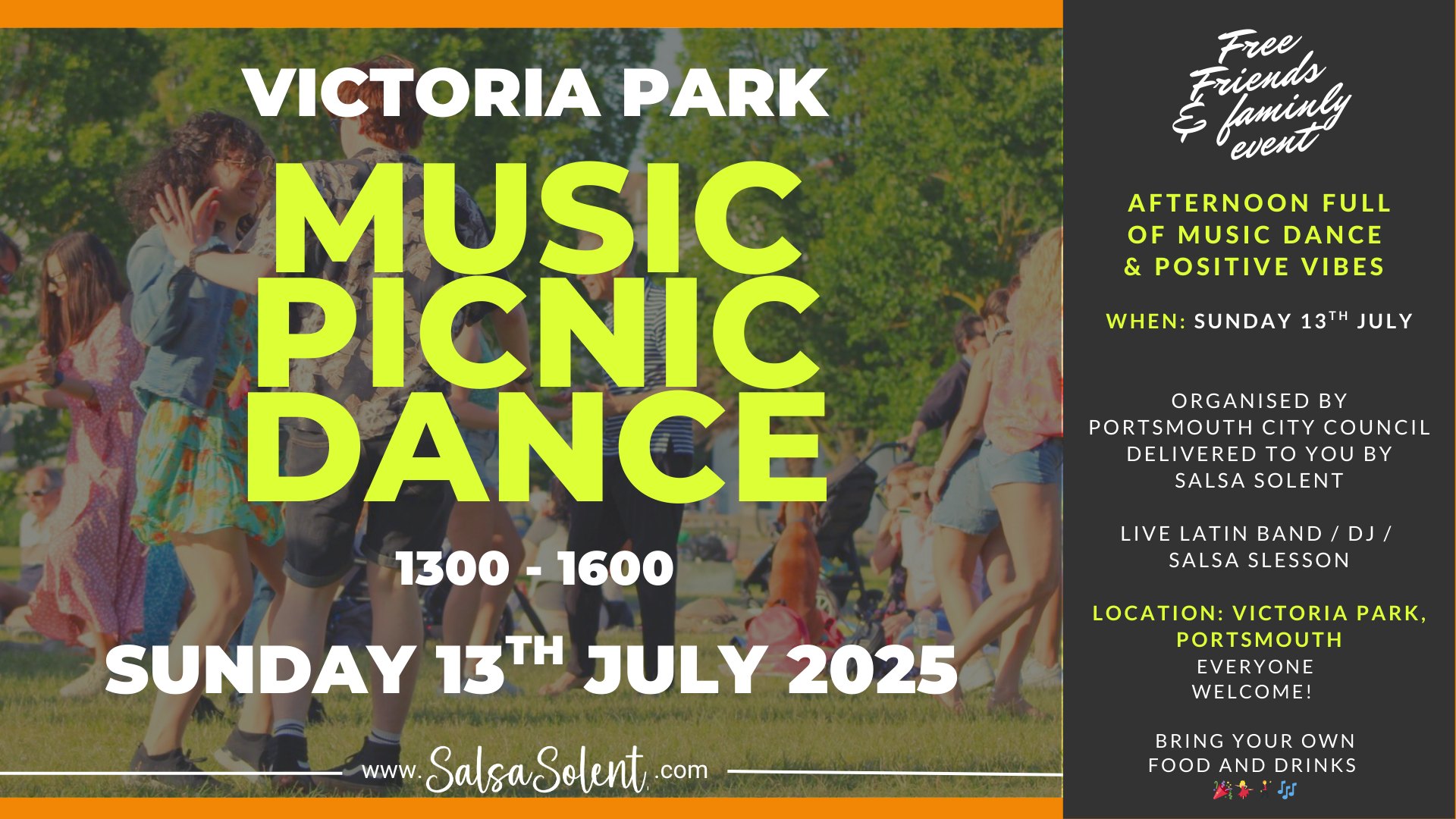 π PICNIC MUSIC & DANCE π free outdoor event at Victoria Park π