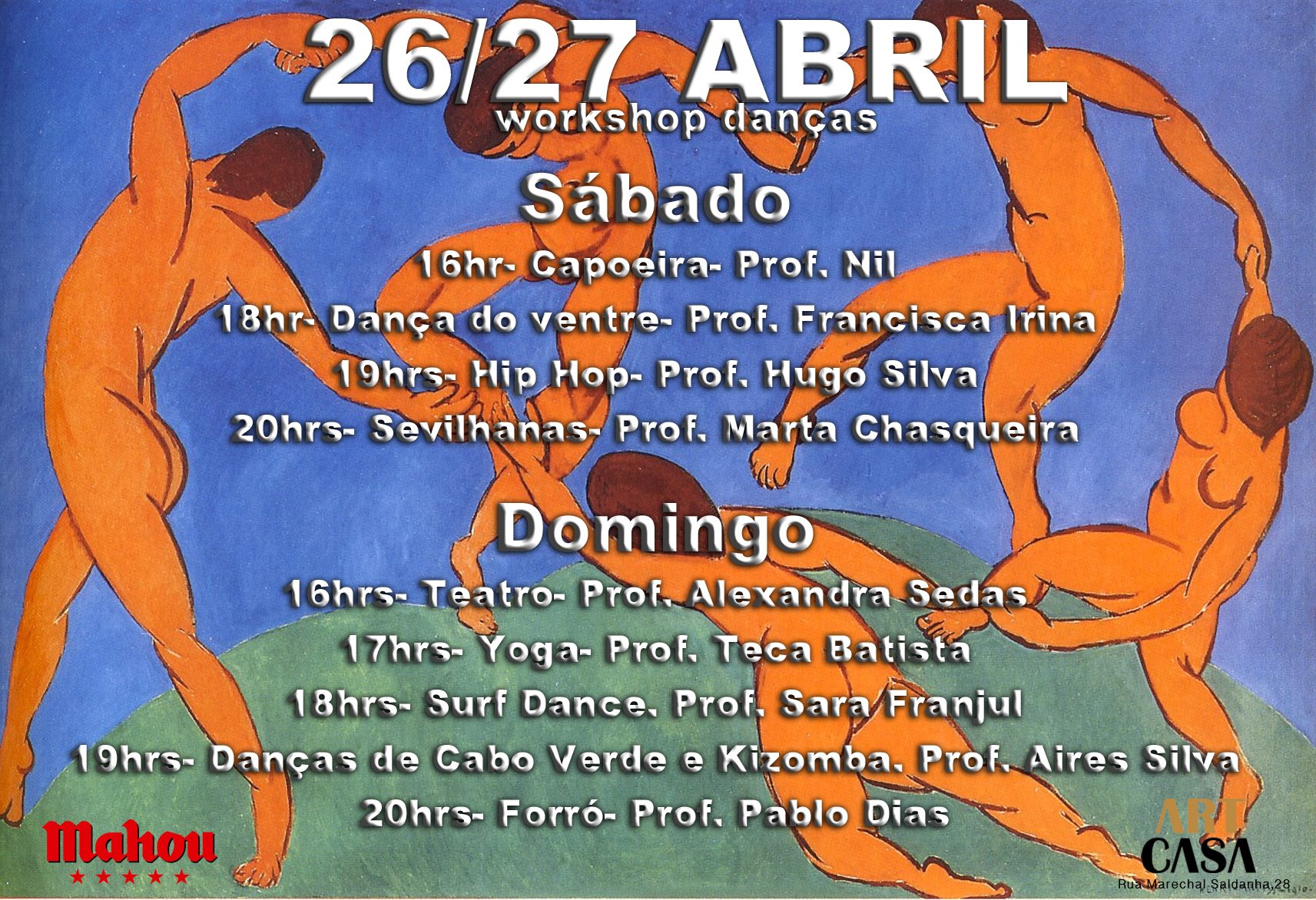 Workshop Danças do Mundo e Noite de Baile!