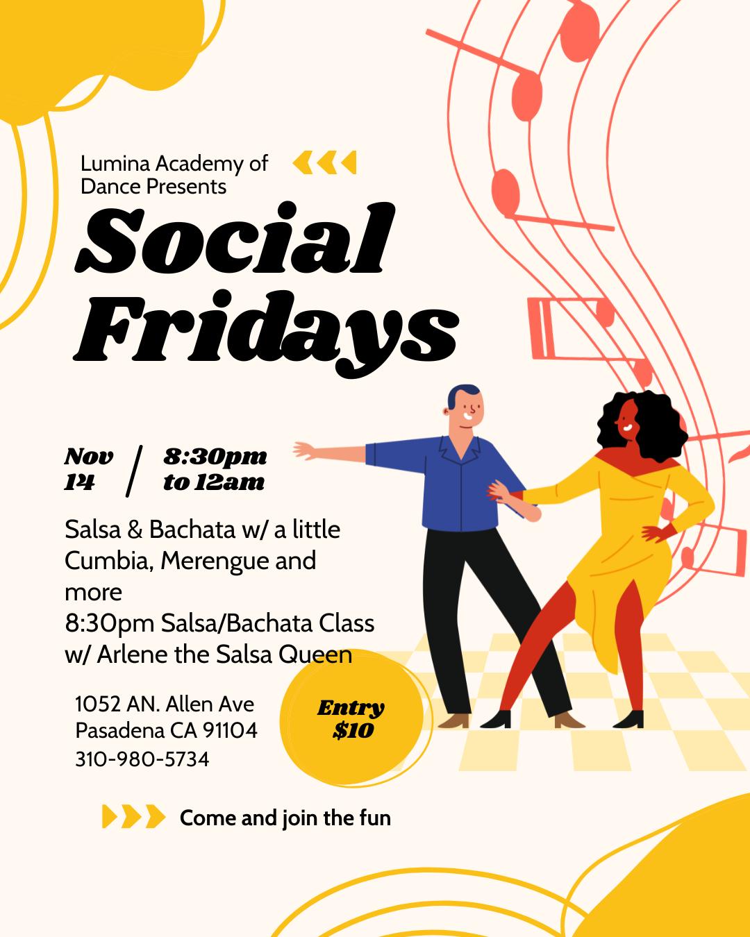 TONIGHT Social Fridays at LUMINA 11 14 25