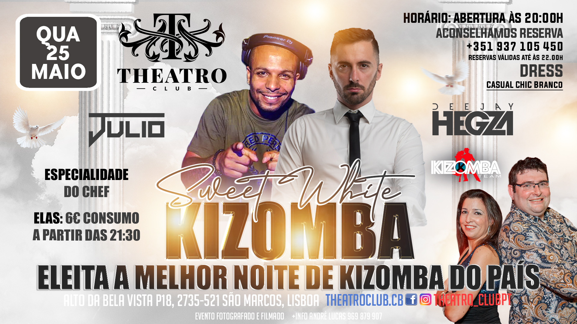 Sweet White Kizomba com Dj Hegza & Dj Júlio