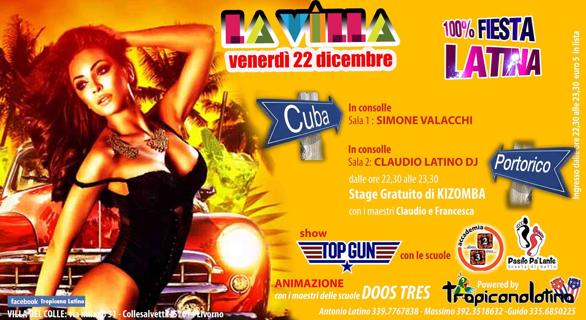 100% Festa Latina il Venerdi di Villa del Colle