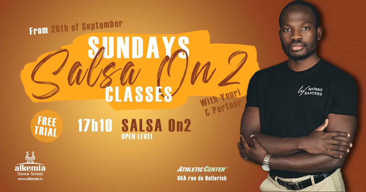 Nouveau Trimestre de Cours en Salsa New Yorkaise (ON2), avec Youri. ESSAI GRATUIT, les Dimanches