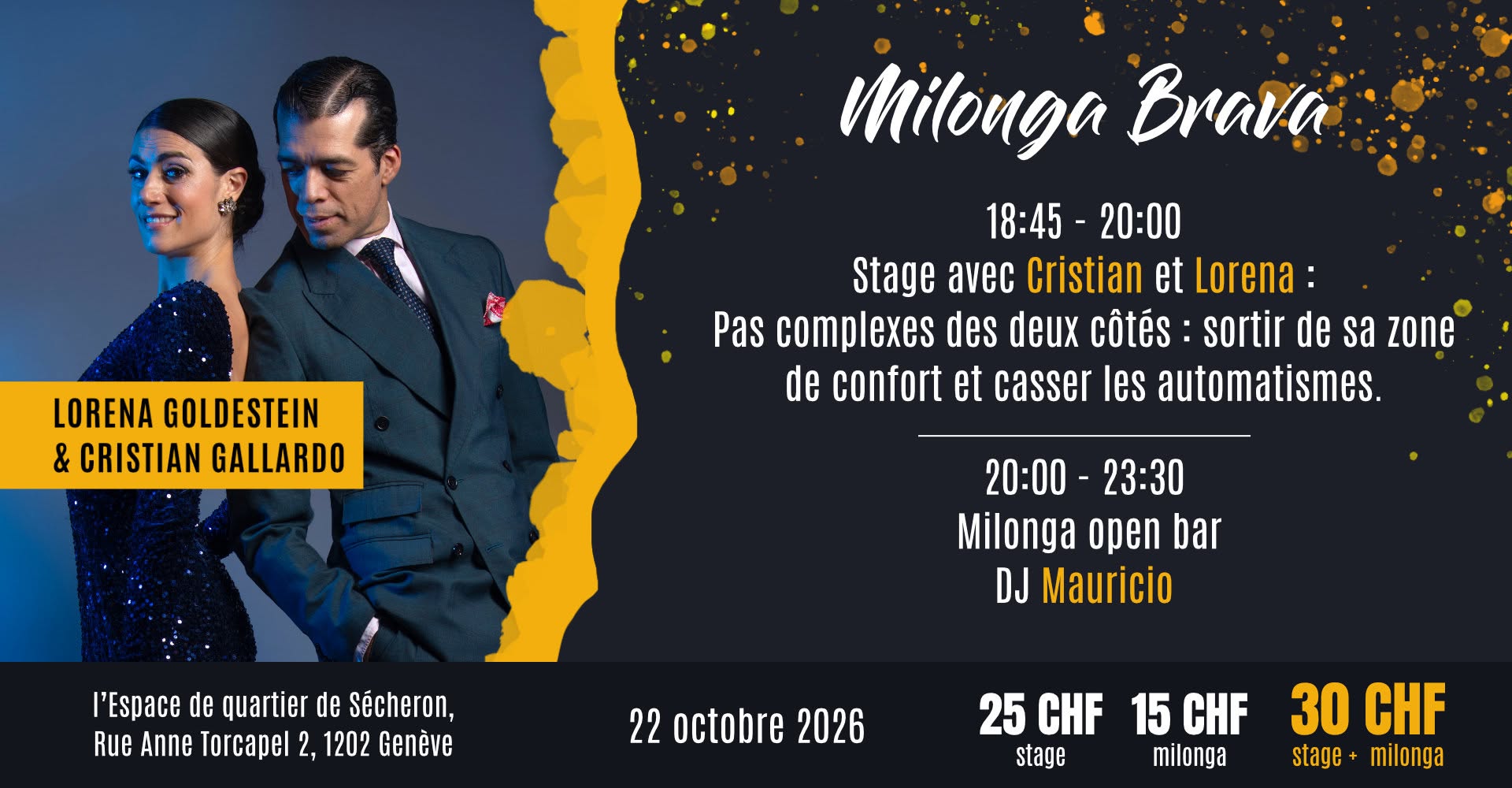 Milonga Brava avec Lorena Goldestein & Cristian Gallardo
