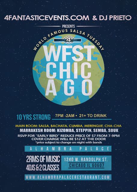 World Famous Salsa Tuesday - 2RMS, 4DJs, 2 Classes