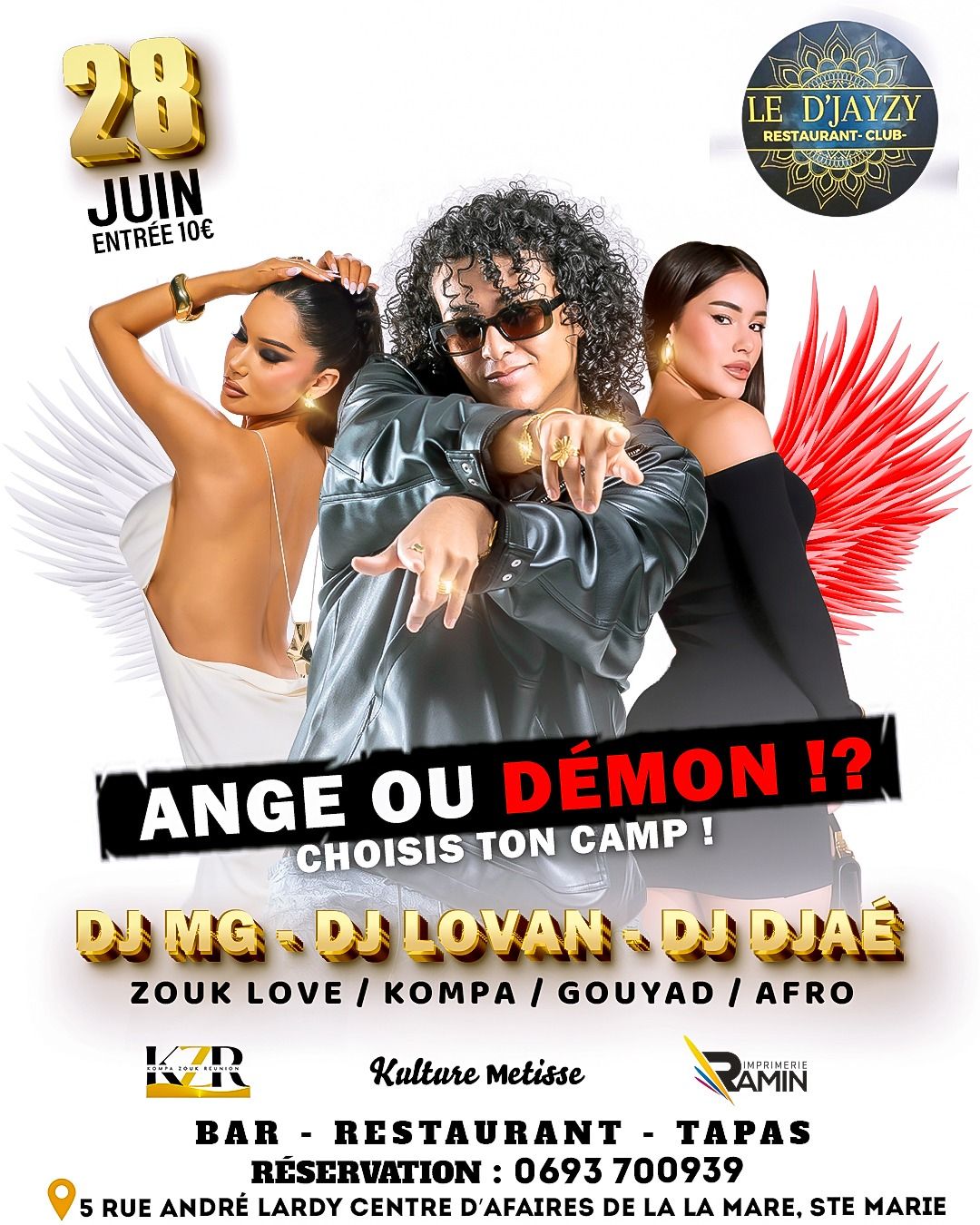 ANGE 😇 Ou DÉMON 😈 💃🕺 Zouk Love Kompa Gouyad Afro Choisis ton Camp! 📍Le D’Jayzy