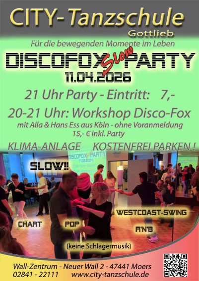 DiscoFox Slow Party und Workshop mit Alla und Hans Ess