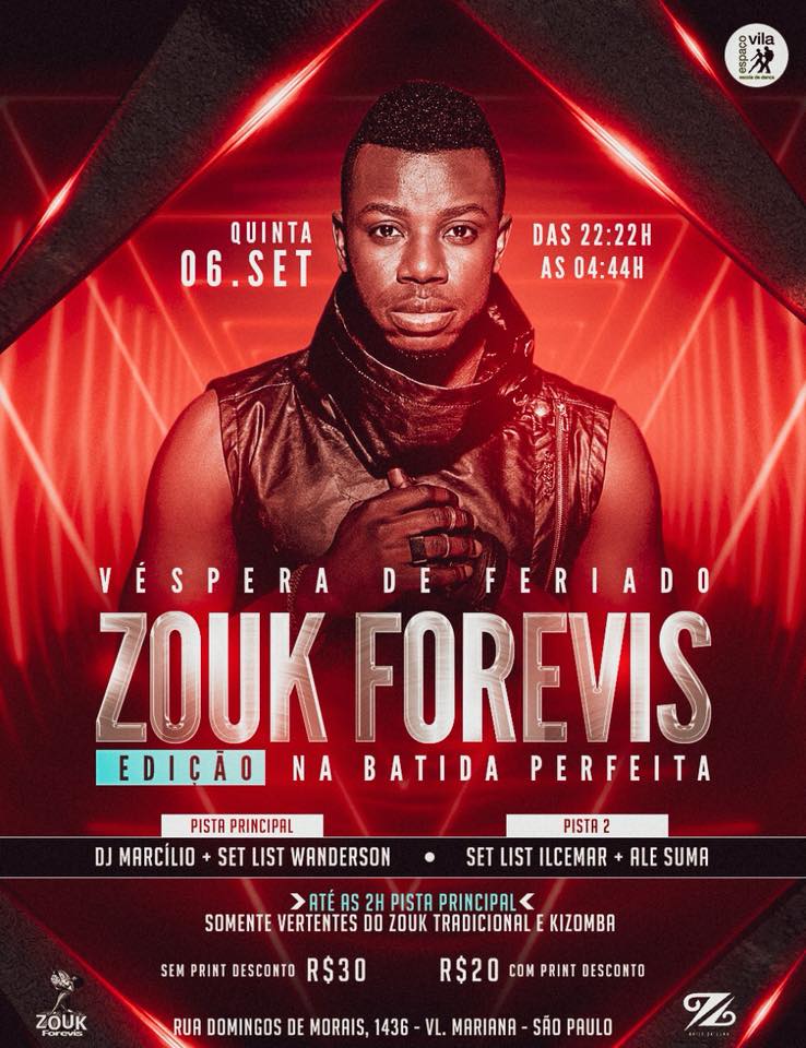 Zouk Forevis Edição (Na Batida Perfeita) no espaço Vila