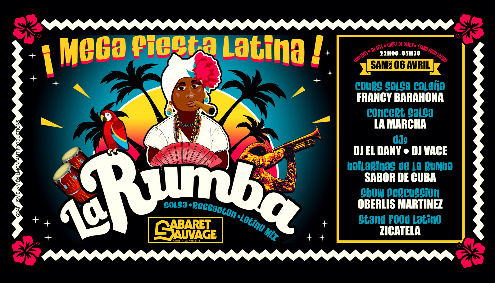 🌺 La Rumba ¡ Mega Fiesta Latina ! au Cabaret Sauvage 🎪 Concert La Marcha + Fiesta jusqu'à 05h30