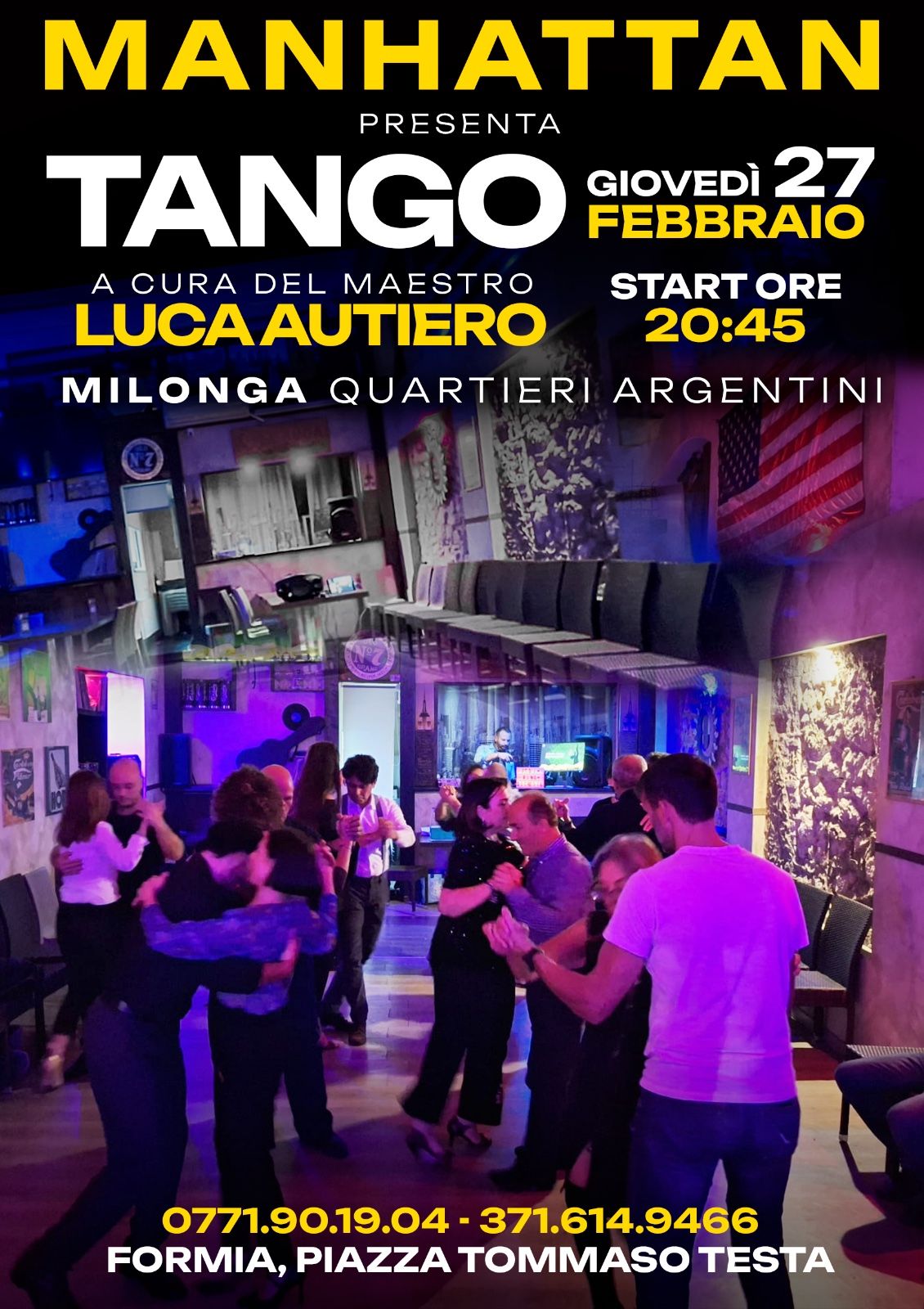 Milonga Quartieri Argentini a Formia, Giovedì 27 Febbraio