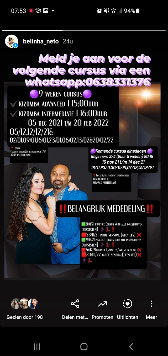 Kizomba Advanced 1 Intermediate 1