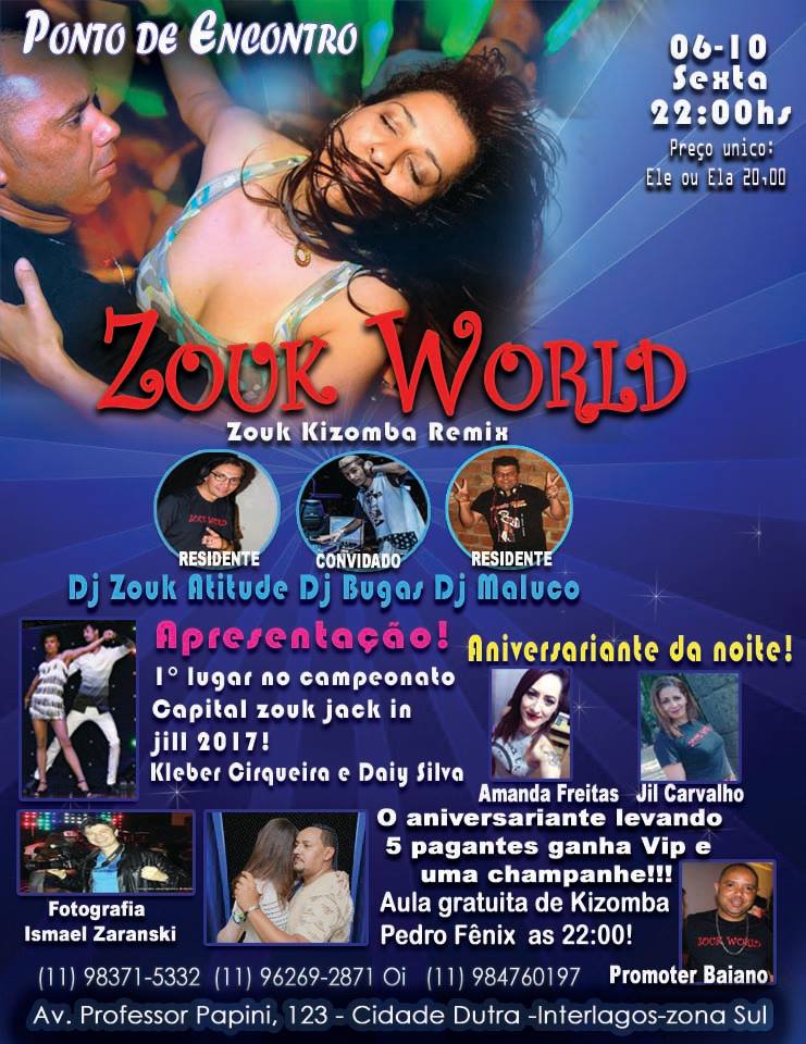 Zouk World no Ponto de Encontro!