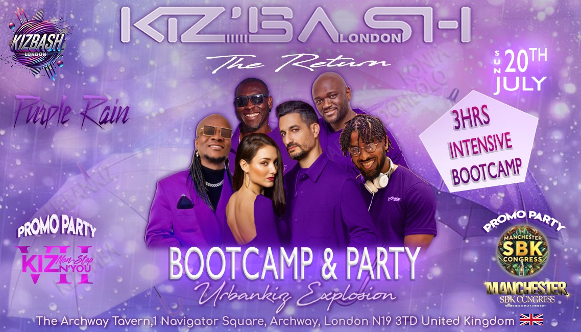 KIZ'BASH UK THE RETURN PURPLE RAIN 3H BOOTCAMP WITH JESUS & ANI