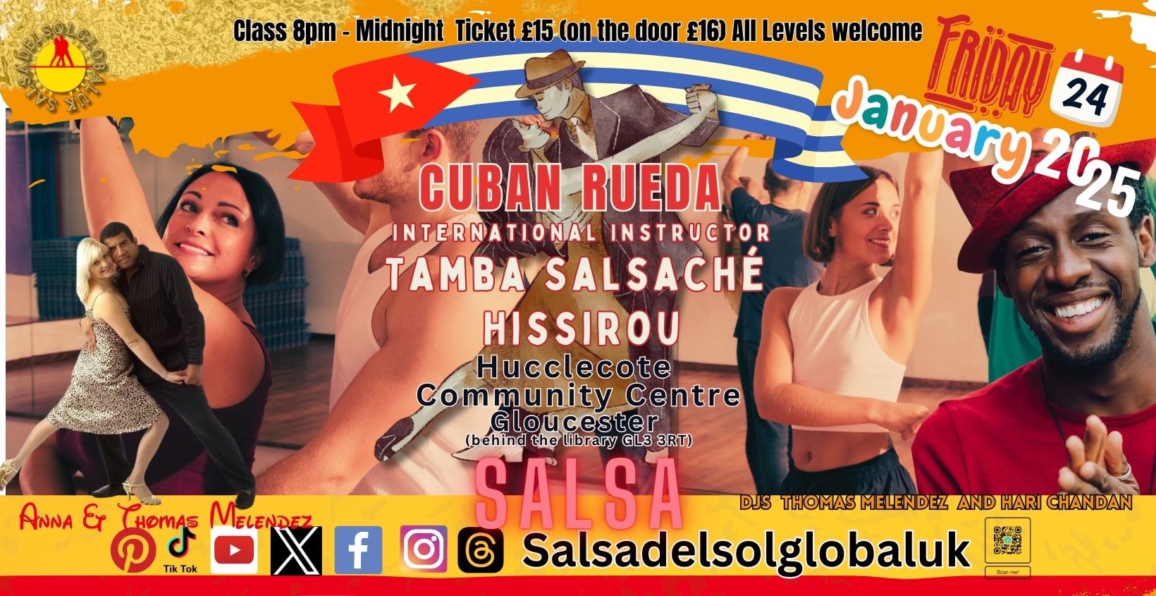Cuban Night with International Instructor Tamba Salsache Hissirou in Gloucester