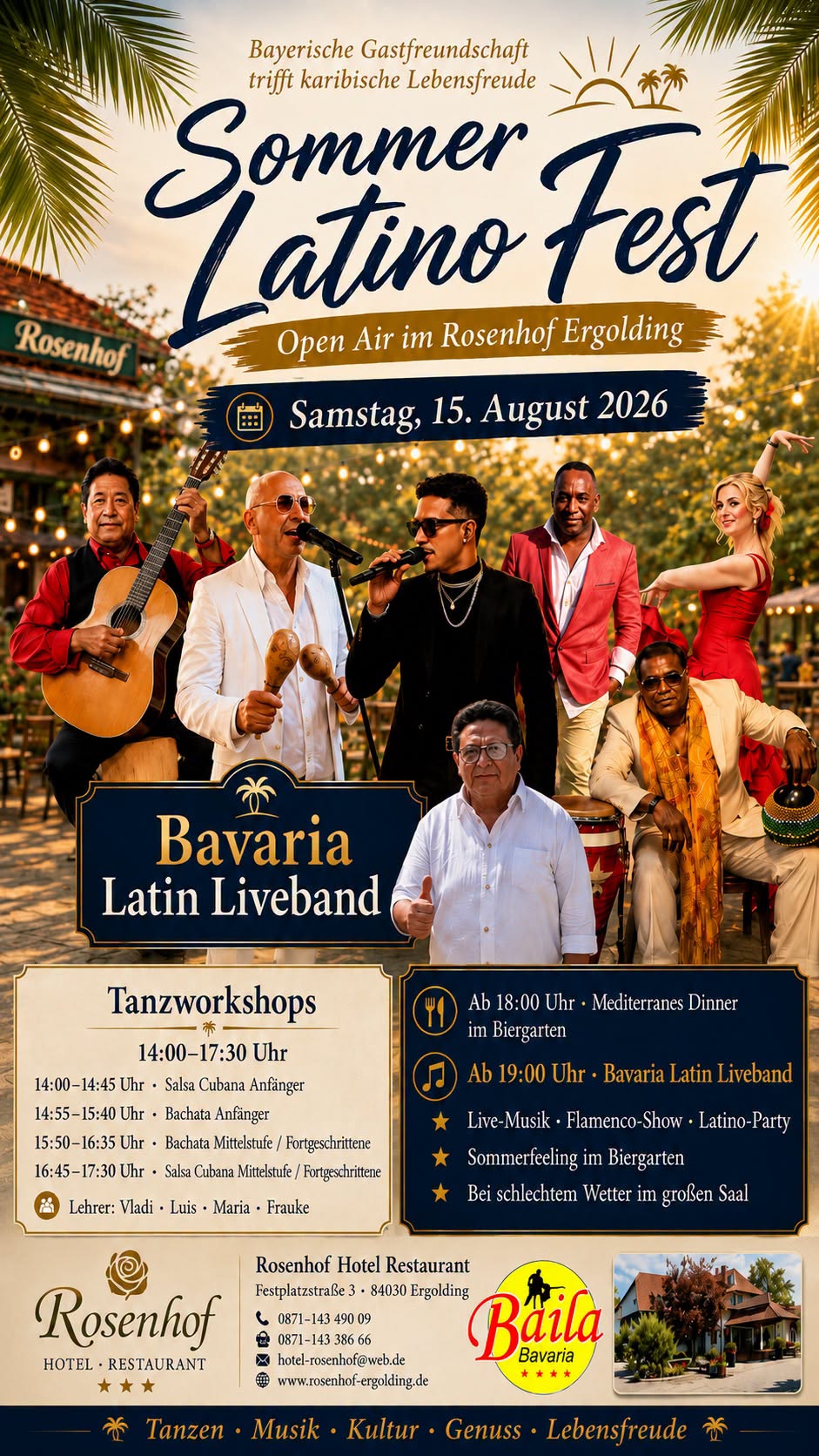 ☀️ SOMMER LATINO FEST OPEN AIR IM ROSENHOF ERGOLDING ☀️