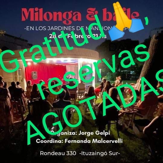 En los Jardines de Mansión Gelpi. Milonga y baile