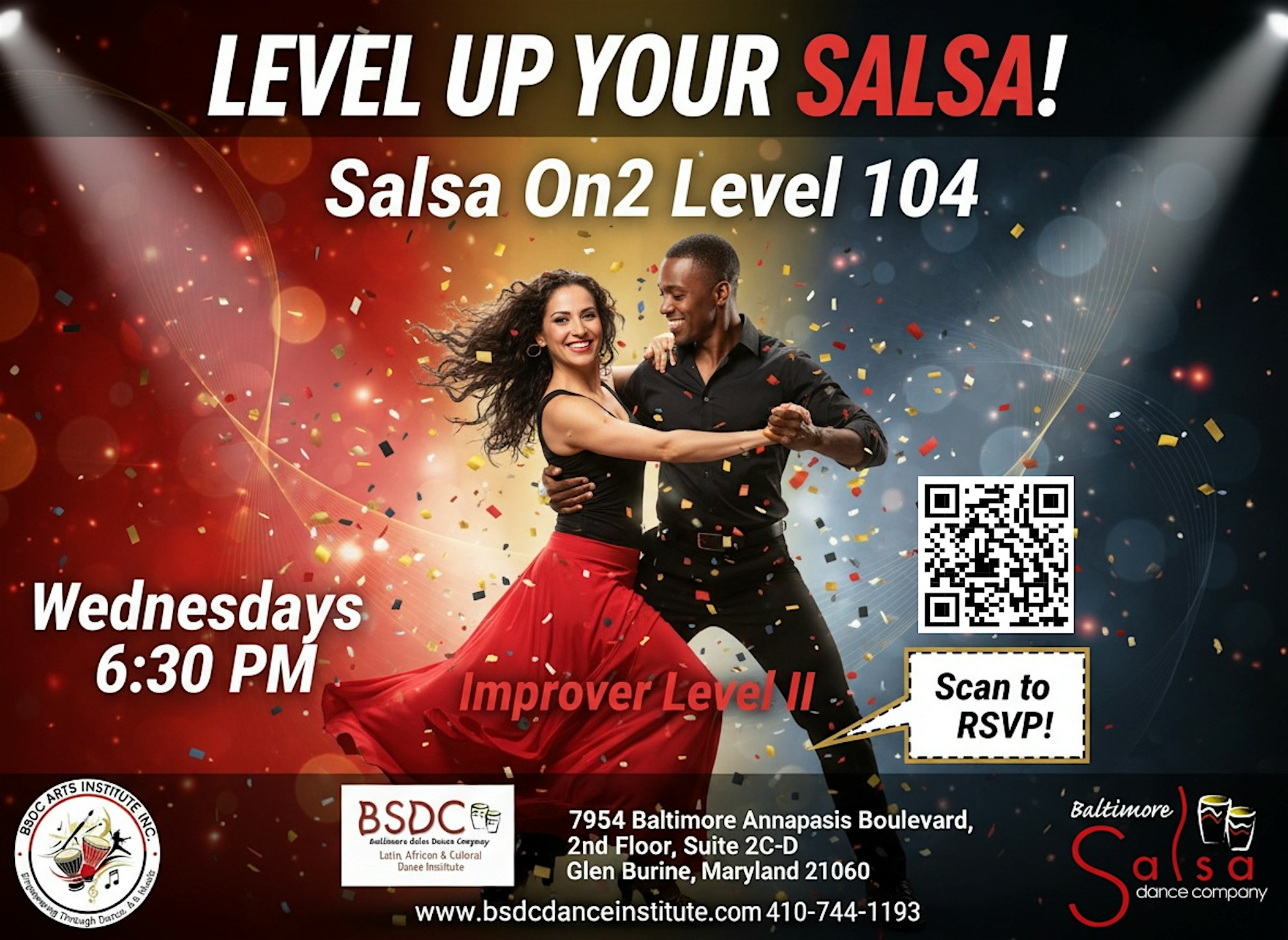 Salsa On2 Level 104 Improver II Wednesdays 6:30PM