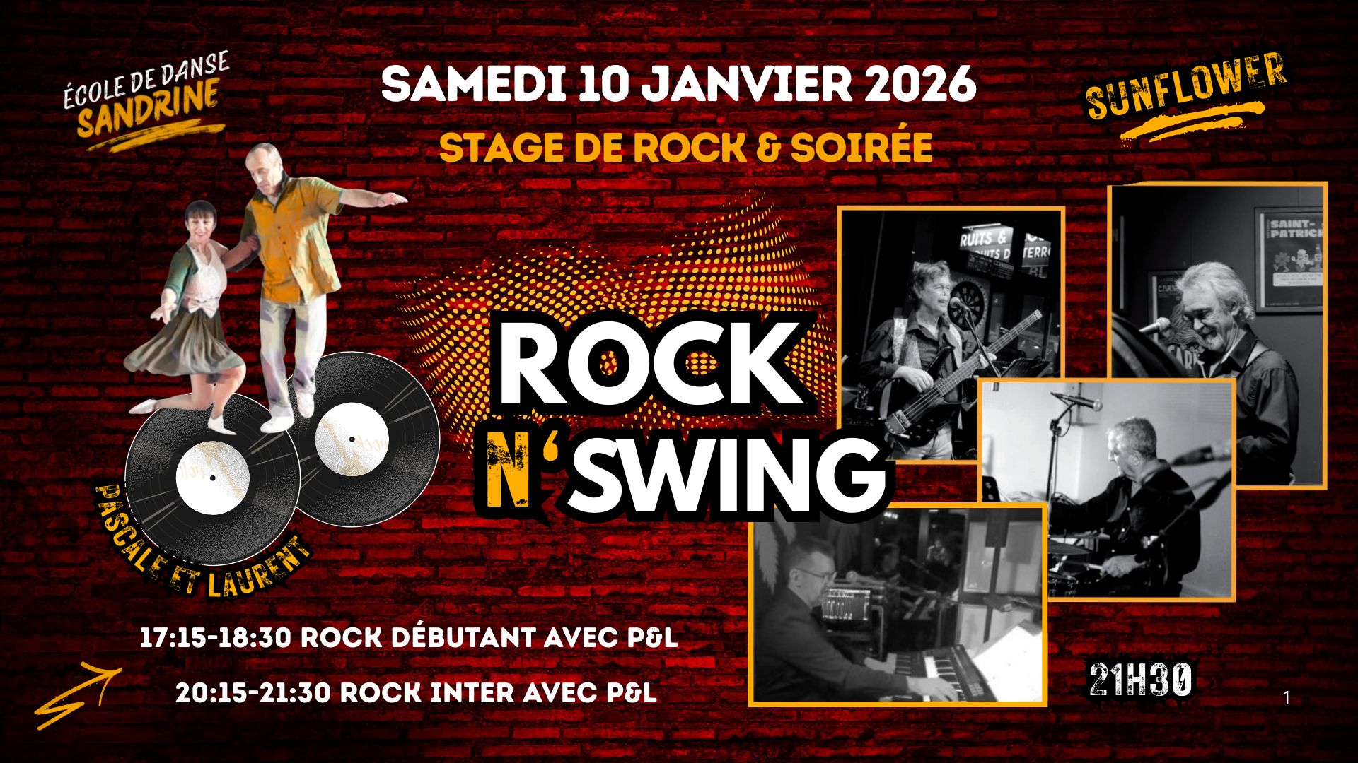 STAGE DE ROCK avec P&L🔥& soirée ROCK SWING avec SUNFLOWER ☀️