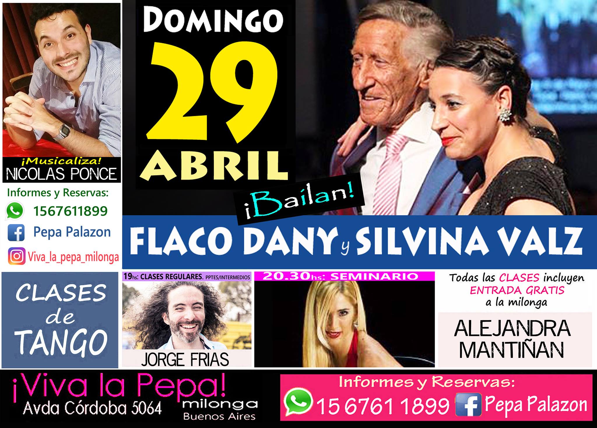 Este Domingo 29 4 Bailan El Flaco Dany y Silvina Valz!